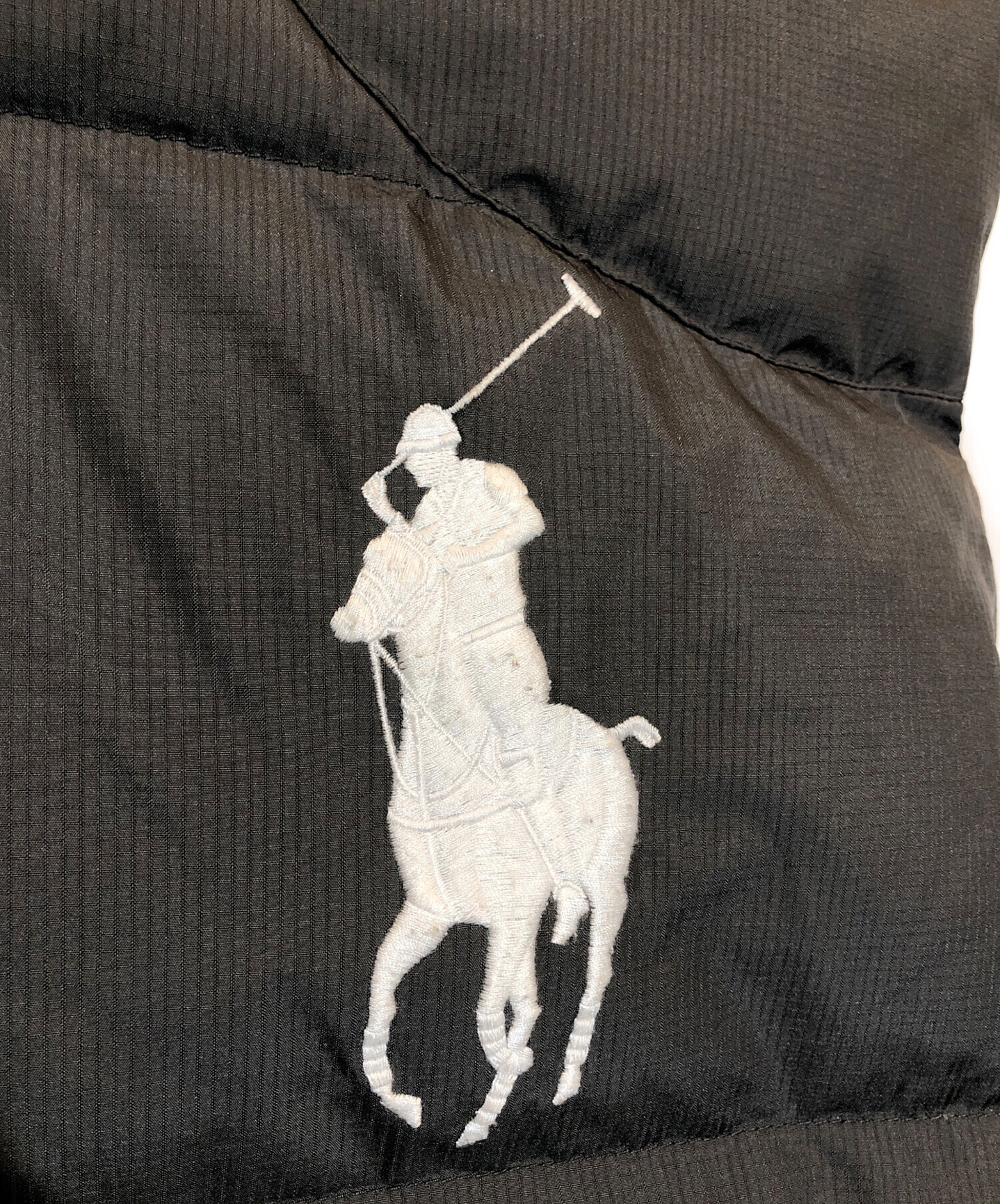 POLO RALPHLAUREN ダウンベスト　ビックポニー刺繍　グレー 中古・古着通販】POLO RALPH LAUREN (ポロ・ラルフローレン) ビック