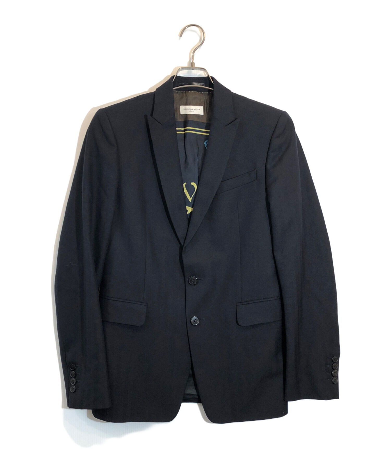 DRIES VAN NOTEN ネイビー テーラードジャケット 46 中古・古着通販】DRIES VAN NOTEN (ドリスヴァンノッテン) 2B