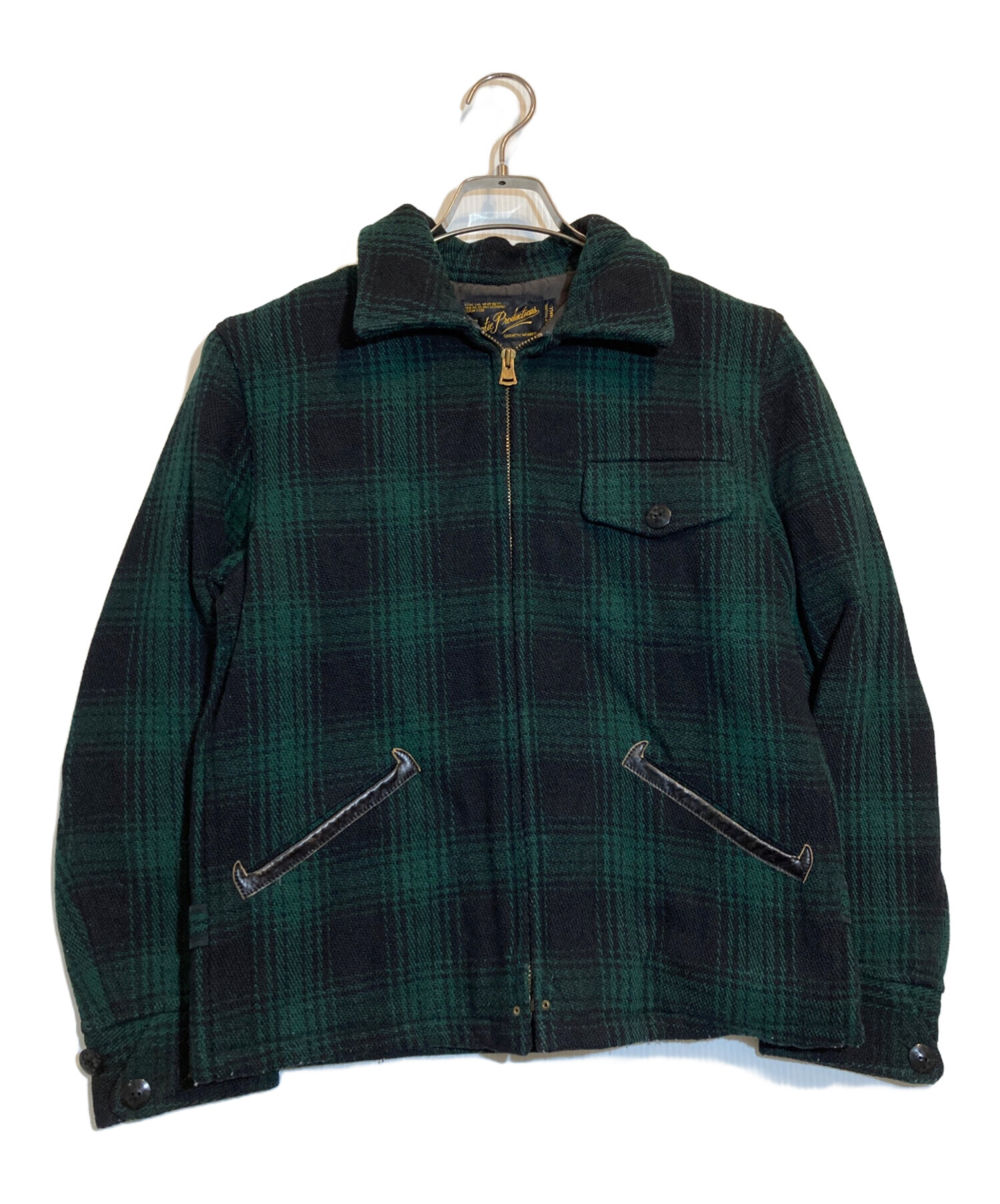 COOTIE PRODUCTIONS Buffalo Check Wool Zip Up CPO Jacket CTE-23A214 
