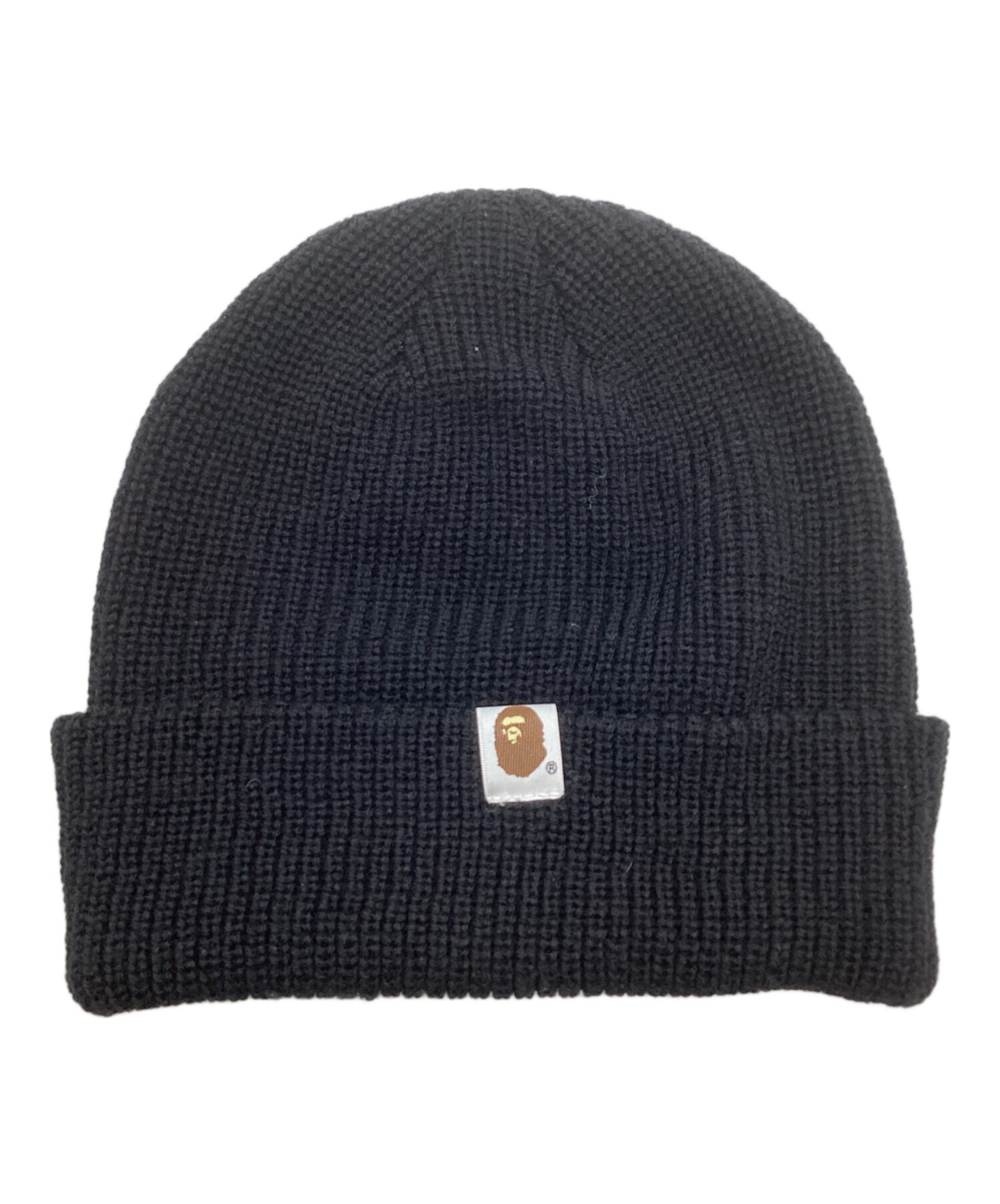 【新品　値札タグ付き】a bathing ape 大猿　黒ビーニー 新品 値札タグ付き】a bathing ape 大猿 黒ビーニー 新品値札タグ付き