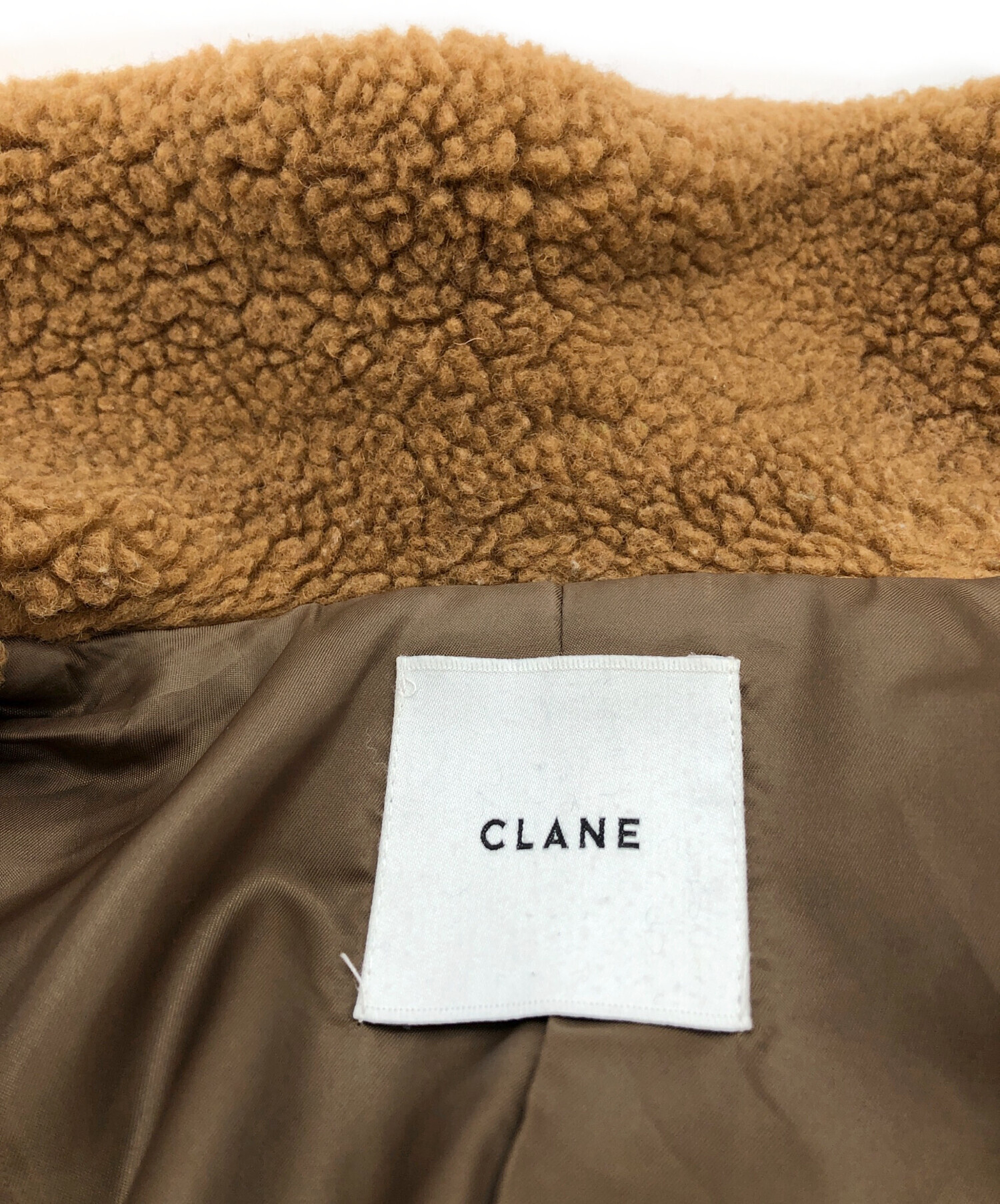 【最終値下げ】ボリューム フレア ボア コート CLANE CLANE - ボリューム フレア ボア コート - VOLUME FLARE BOA COAT GREY