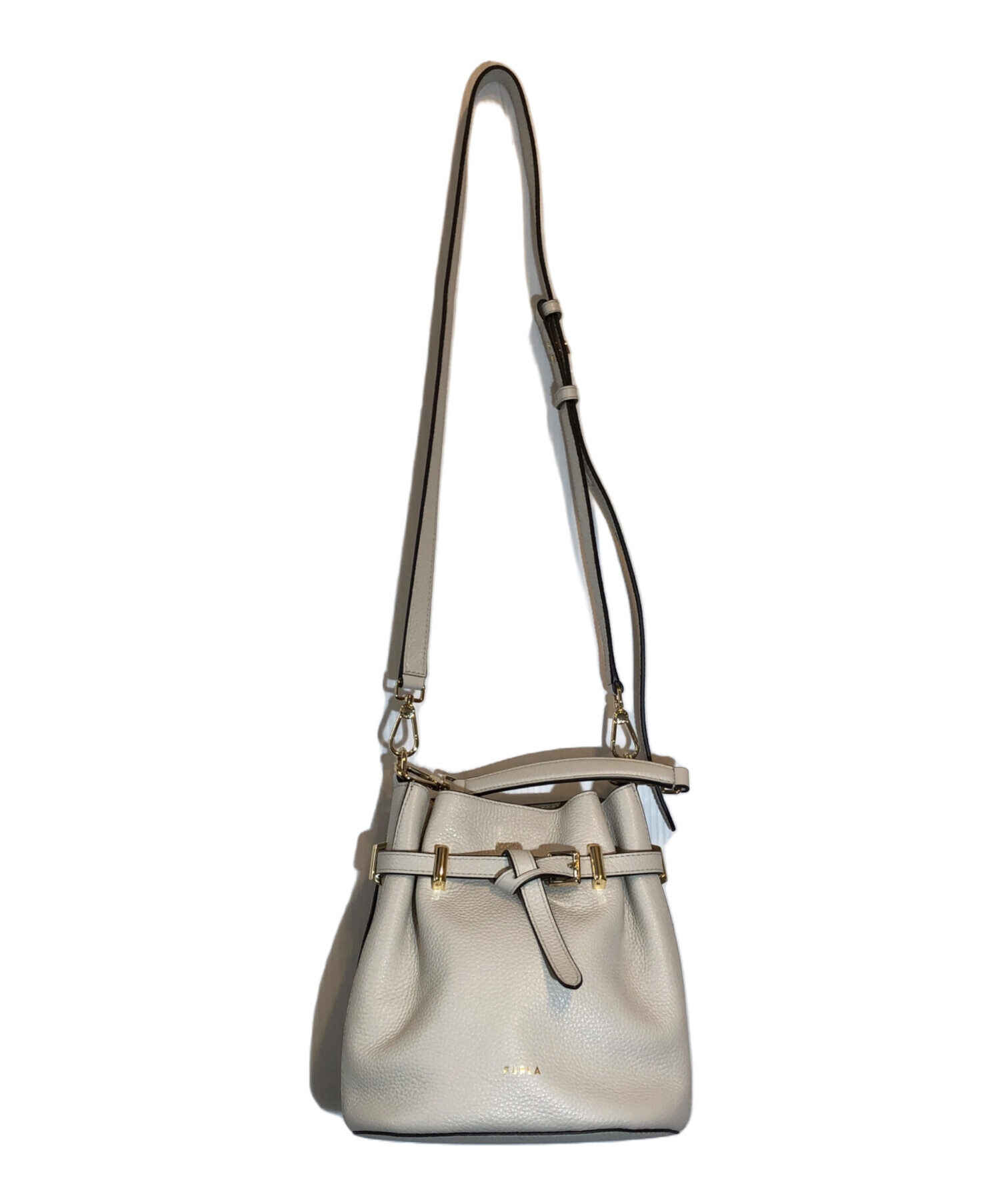 中古・古着通販】FURLA (フルラ) レザーショルダーバッグ ホワイト 