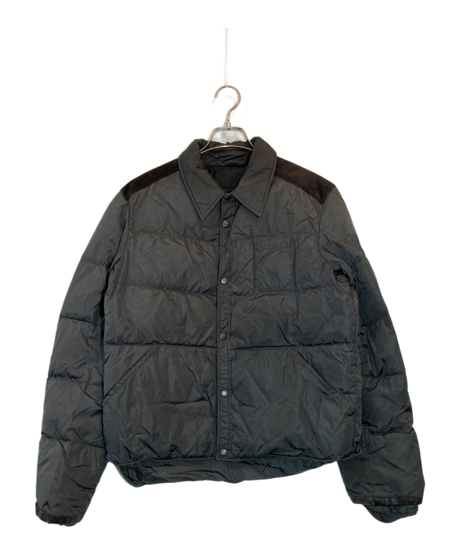 中古・古着通販】PRADA (プラダ) 切替ダウンジャケット ブラック 