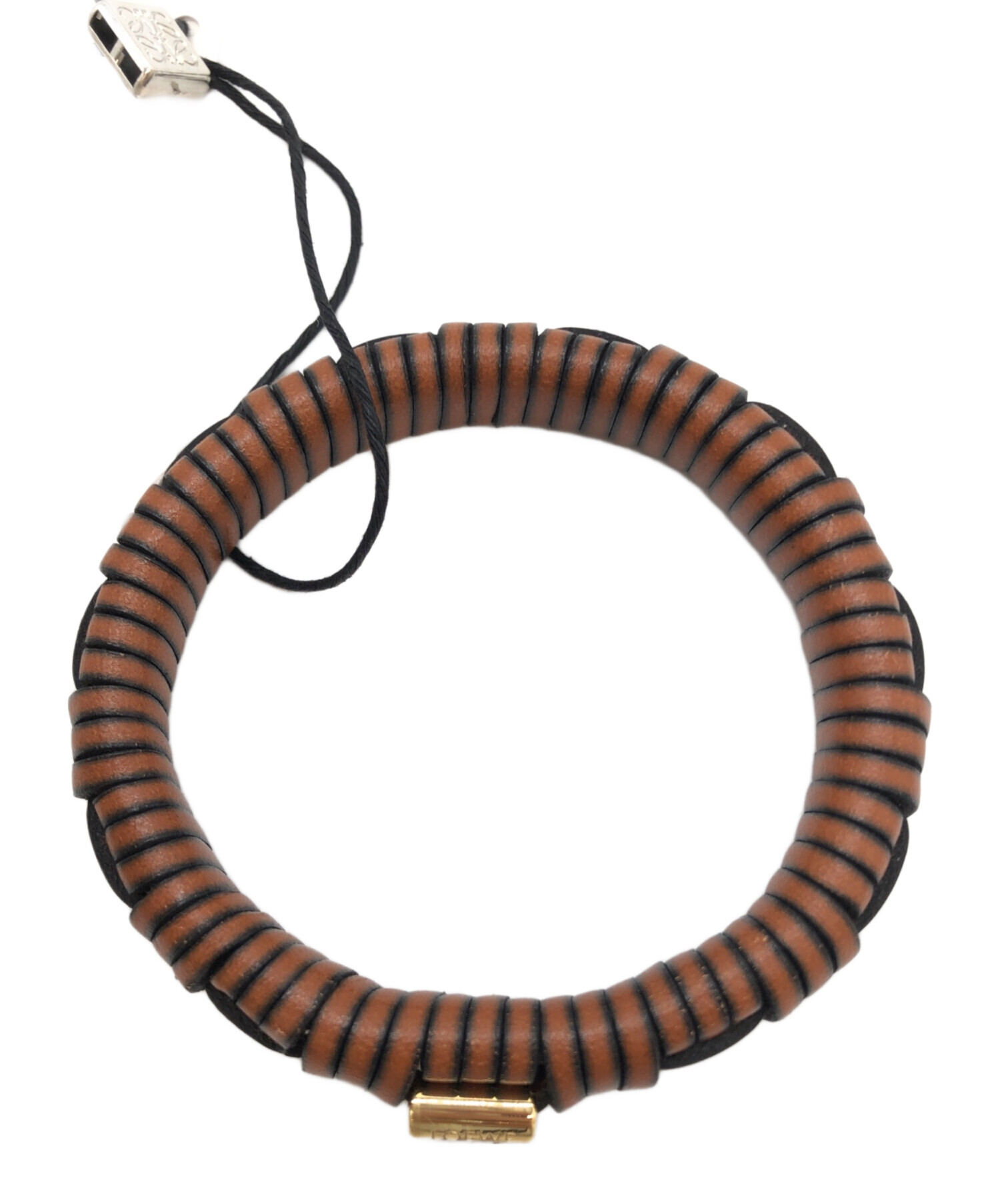 中古・古着通販】LOEWE (ロエベ) ウーブンバングル ブラウン｜ブランド