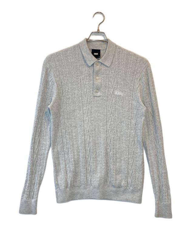 中古・古着通販】KITH (キス) 3Dニットポロシャツ グレー サイズ:S