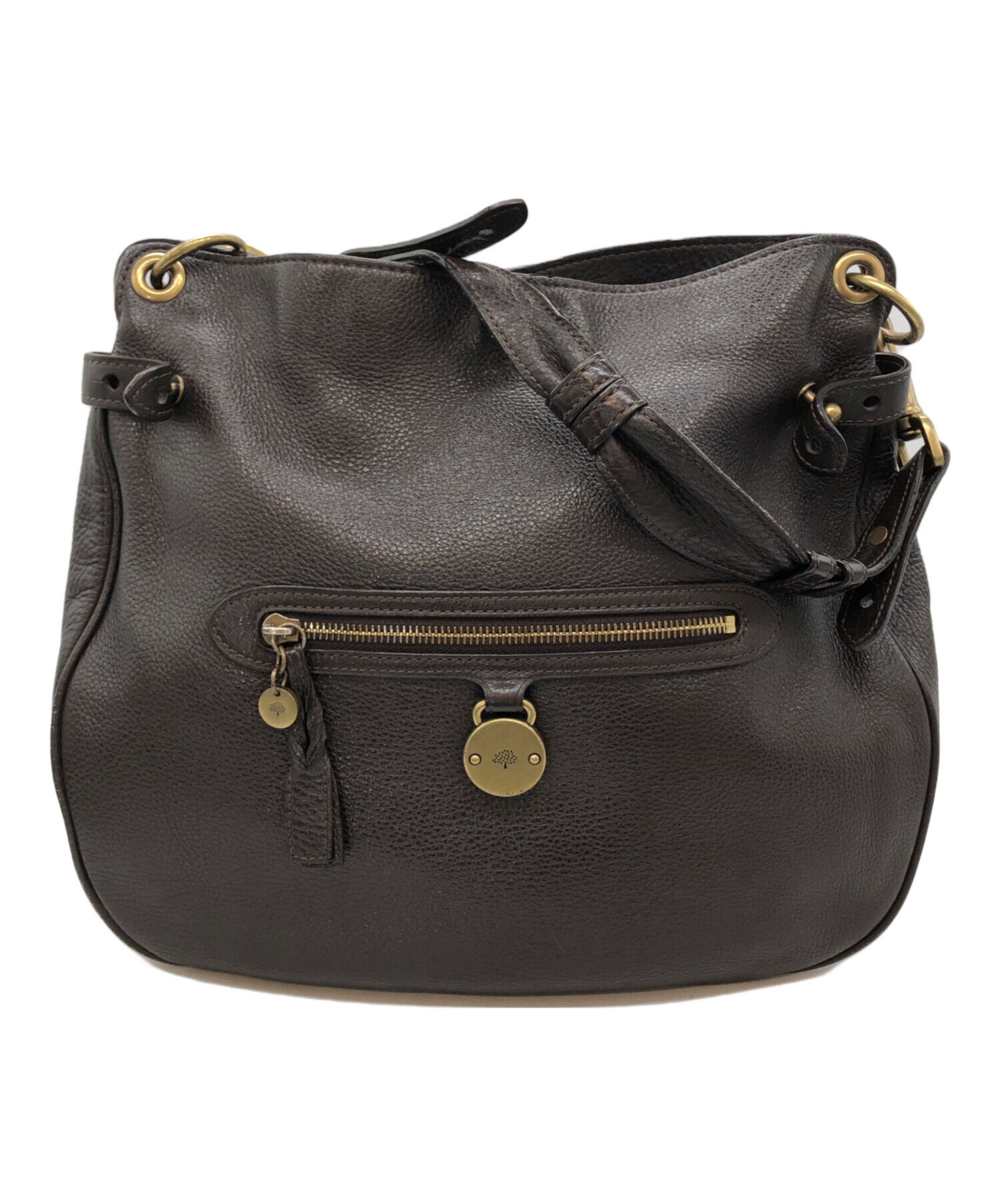 中古・古着通販】MULBERRY (マルベリー) レザーバッグ ブラック 