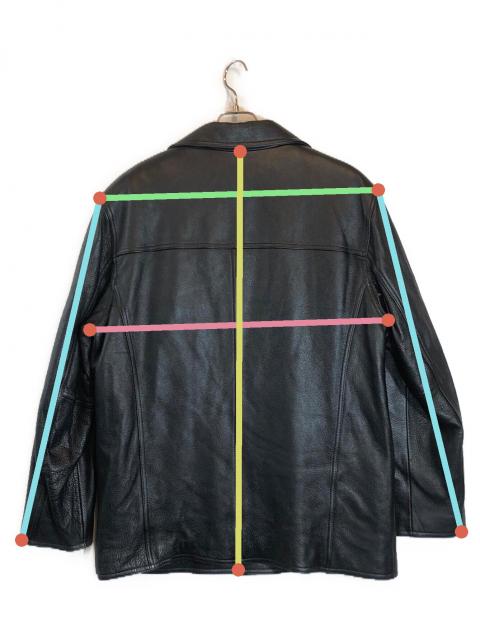 中古・古着通販】GUESS (ゲス) ライナー付レザーカーコート ブラック