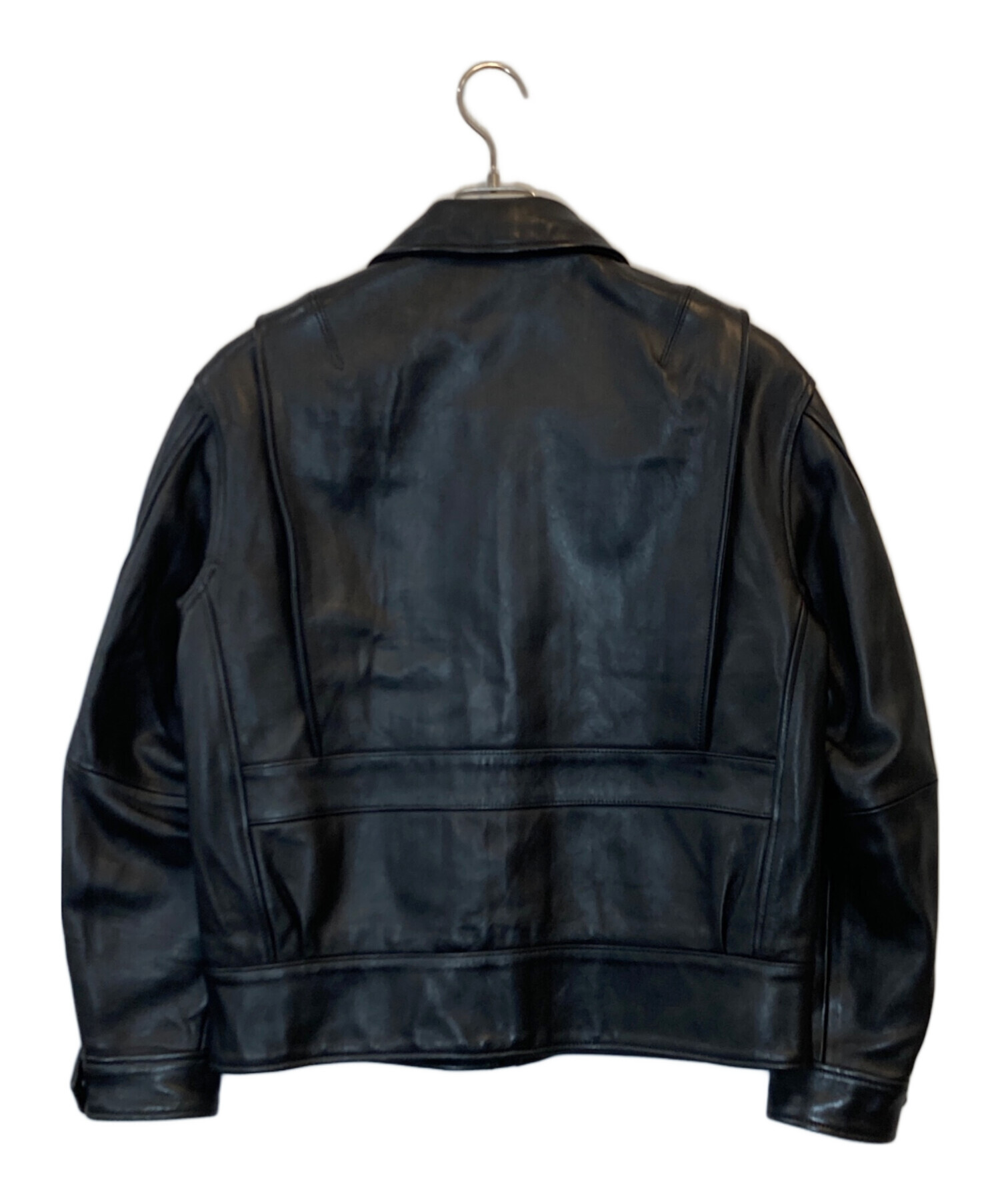 NANO-UNIVERSE ブラック ラムレザージャケット　M 中古・古着通販】nano・universe (ナノ・ユニバース) ラムレザー