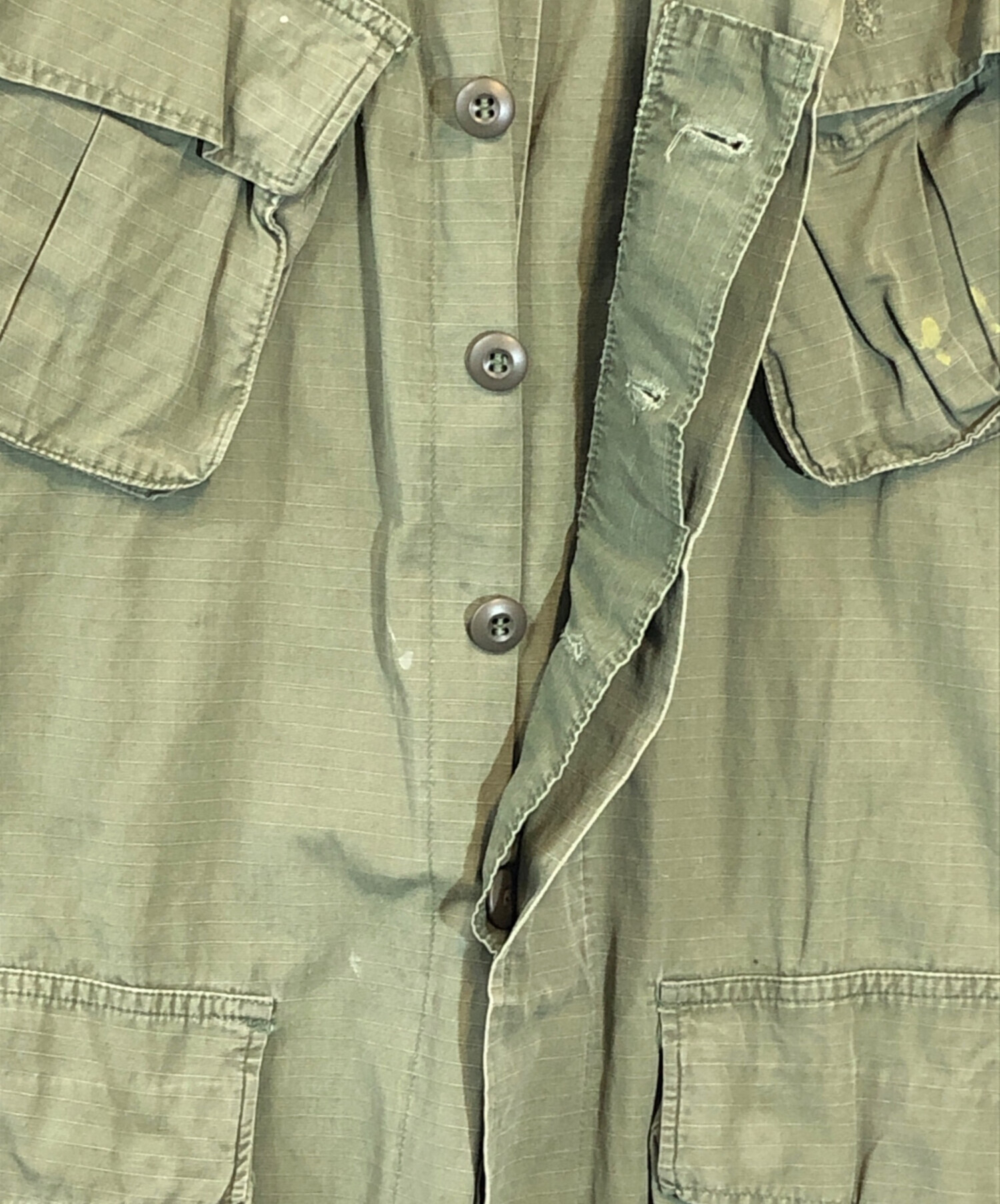 USARMY ジャングルファティーグジャケット S/S 実物　ヴィンテージ 楽天市場】雰囲気系 60s 68年製 US ARMY 米軍実物 4th ジャングル