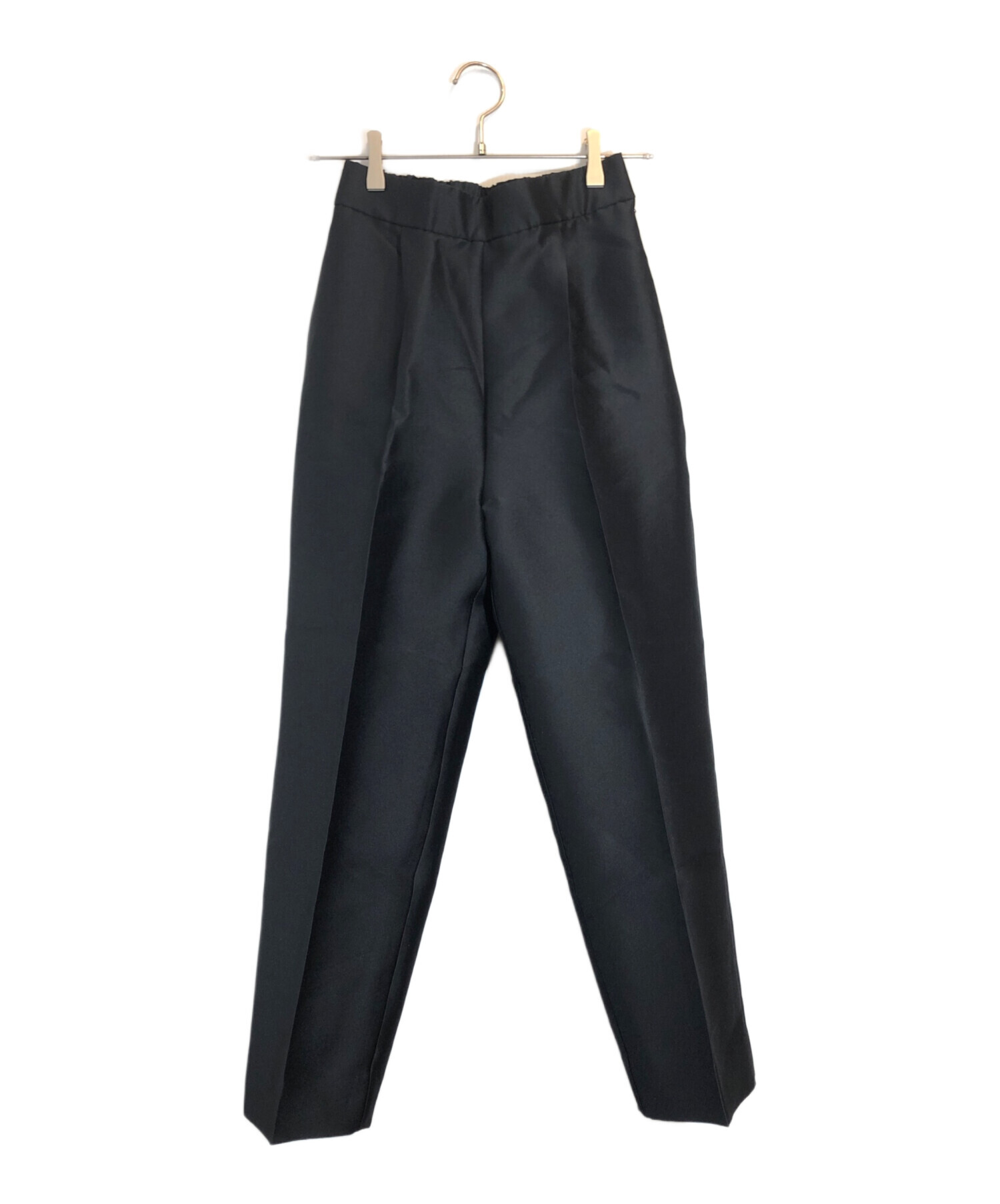 中古・古着通販】yori (ヨリ) シルキードレスパンツ ブラック サイズ 