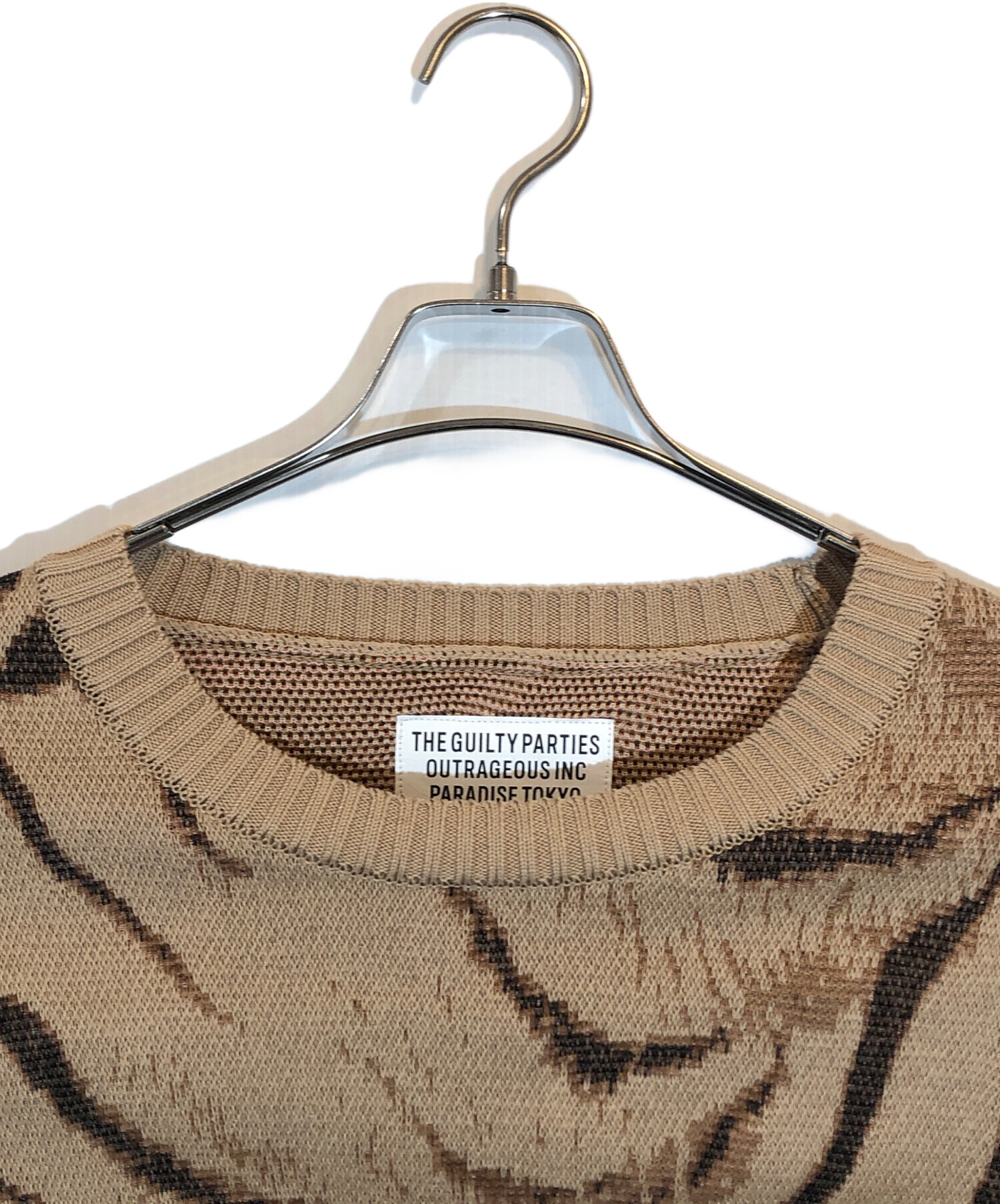 中古・古着通販】WACKO MARIA (ワコマリア) JACQUARD SWEATER ブラウン 