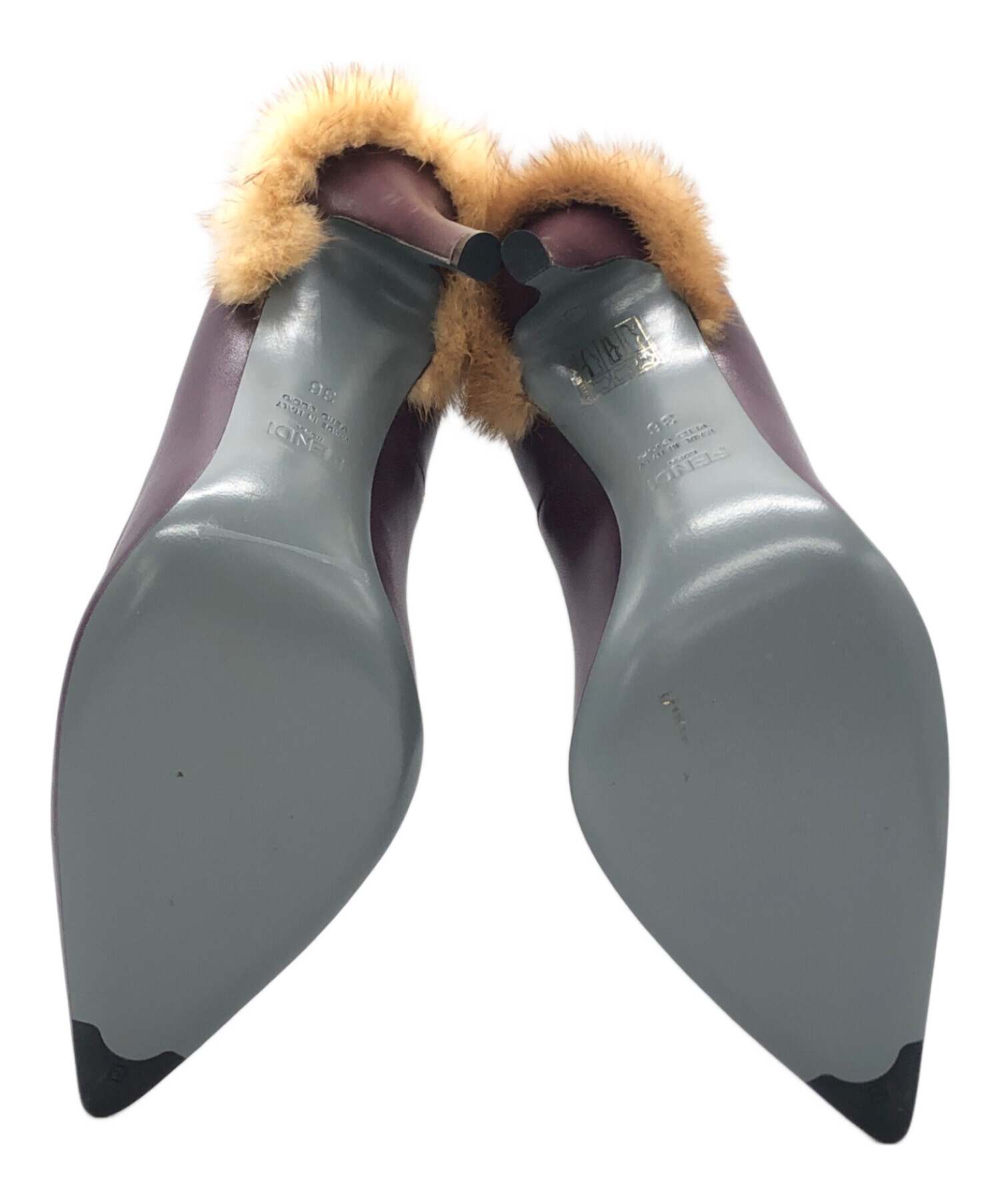 中古・古着通販】FENDI (フェンディ) ピンヒールファーパンプス