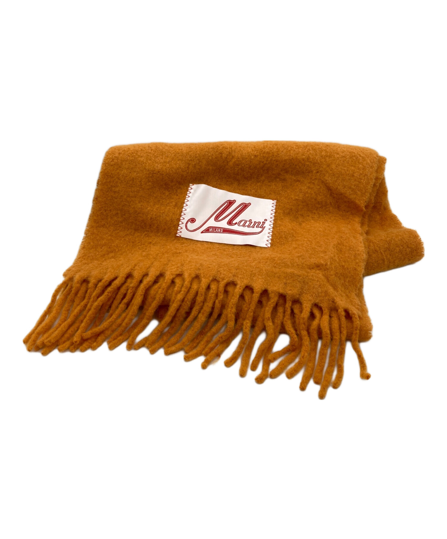 MARNI モヘアマフラー オレンジ 中古・古着通販】MARNI (マルニ) マフラー ブラウン｜ブランド