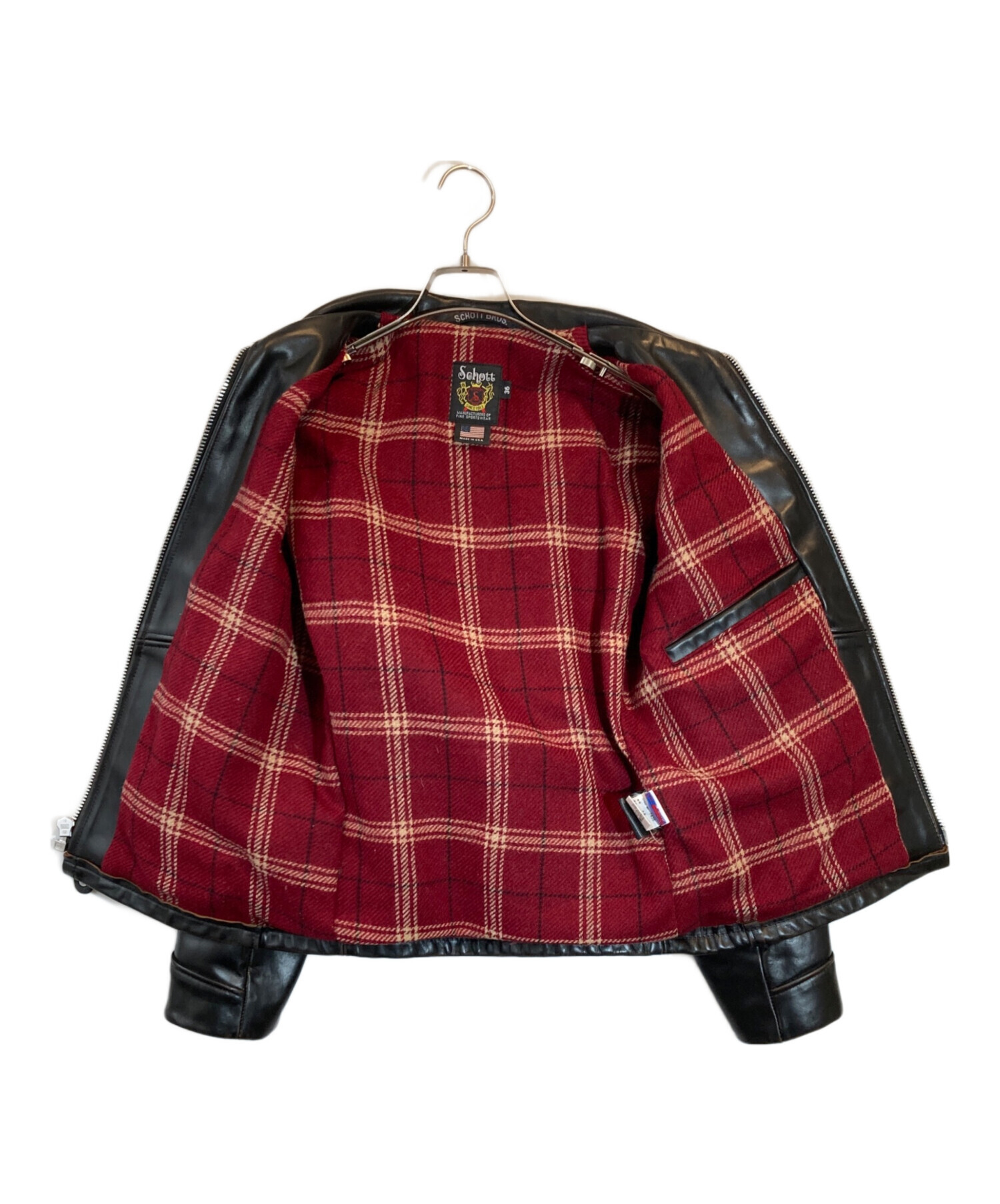 中古・古着通販】Schott (ショット) 6103US レザージャケット ブラック