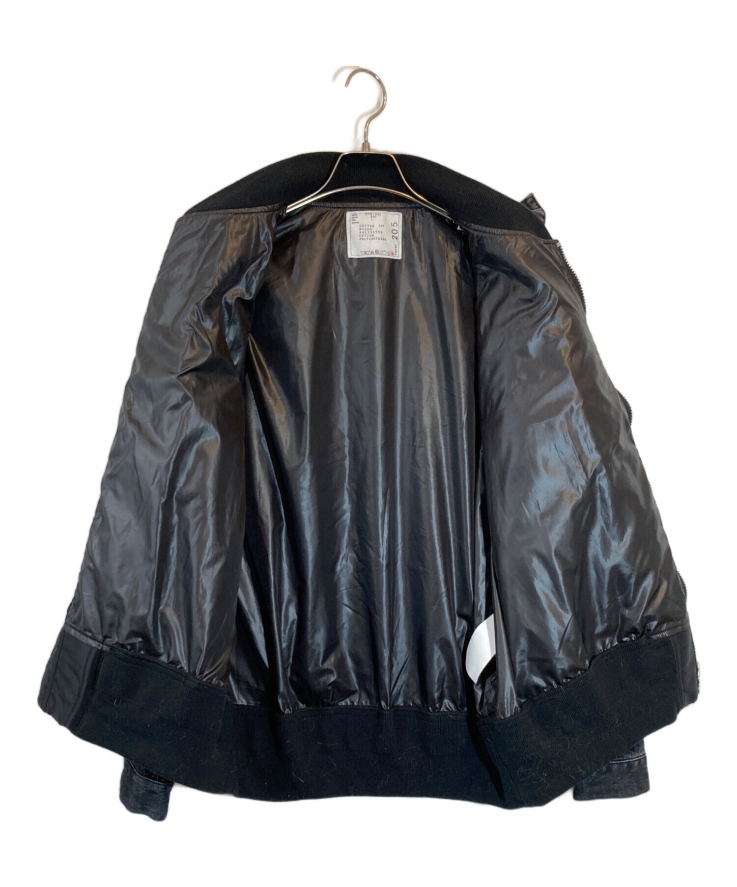 中古・古着通販】sacai (サカイ) Denim x Nylon Twill Jacket ブラック 中古・古着通販】sacai (サカイ) Denim x Nylon Twill Jacket ブラック