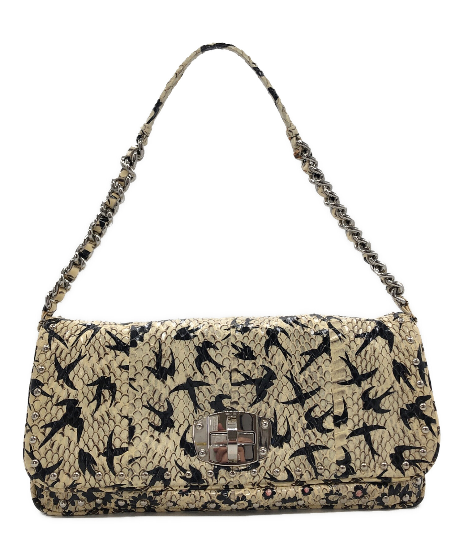 中古・古着通販】MIU MIU (ミュウミュウ) パイソンチェーン 中古・古着通販】MIU MIU (ミュウミュウ) パイソンチェーン