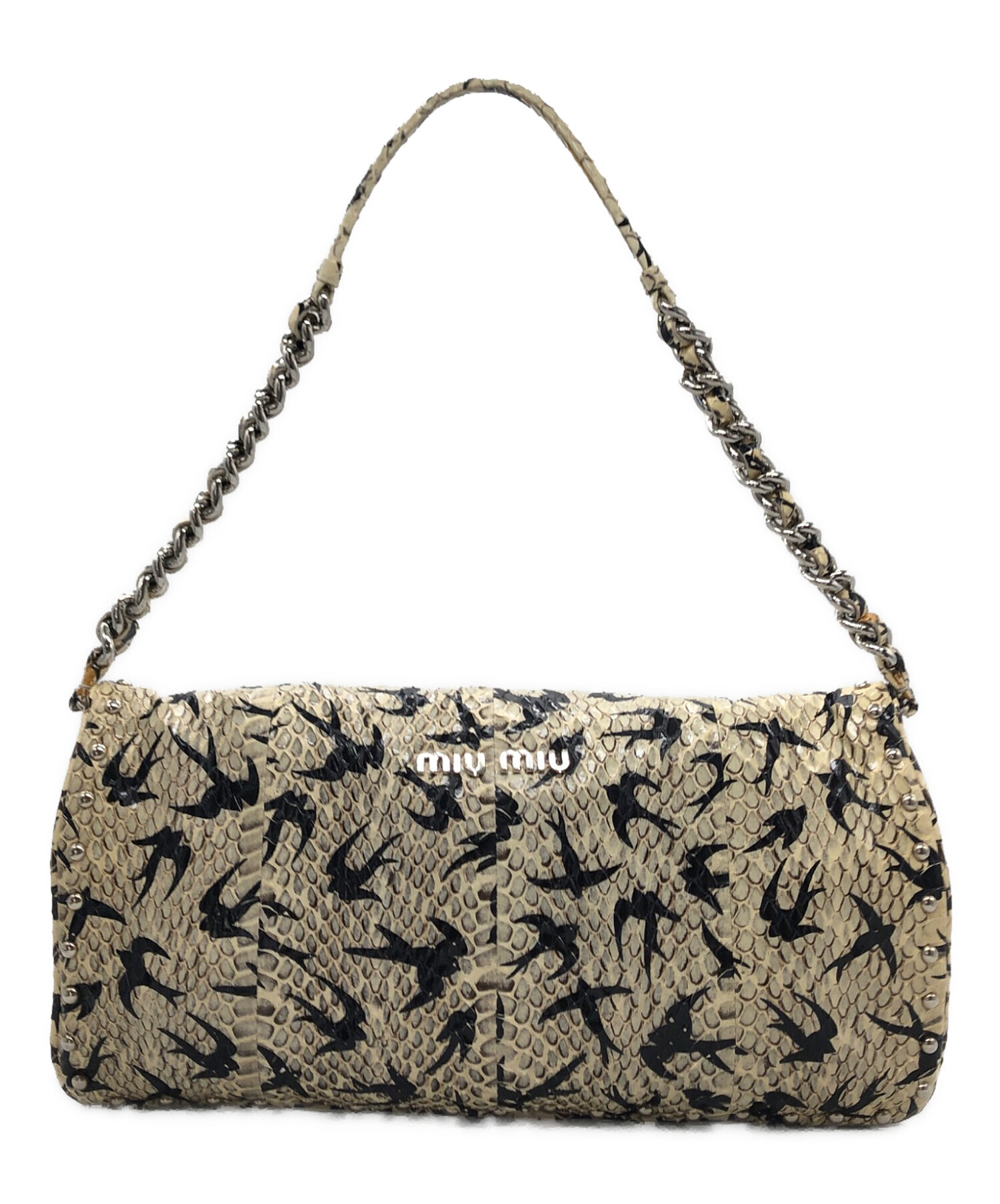 中古・古着通販】MIU MIU (ミュウミュウ) パイソンチェーン 中古・古着通販】MIU MIU (ミュウミュウ) パイソンチェーン