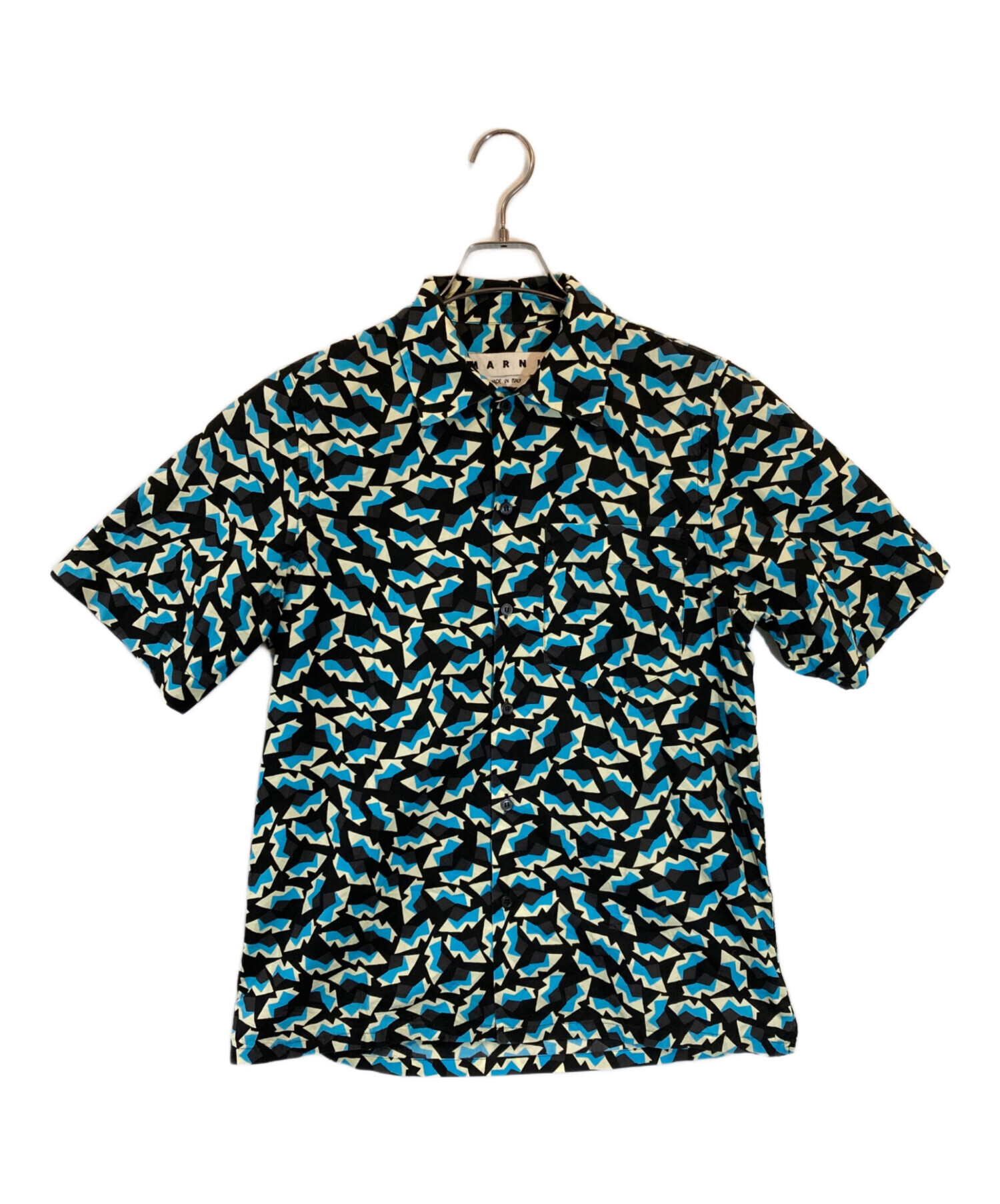 中古・古着通販】MARNI (マルニ) 柄シャツ ブルー×ブラック サイズ  