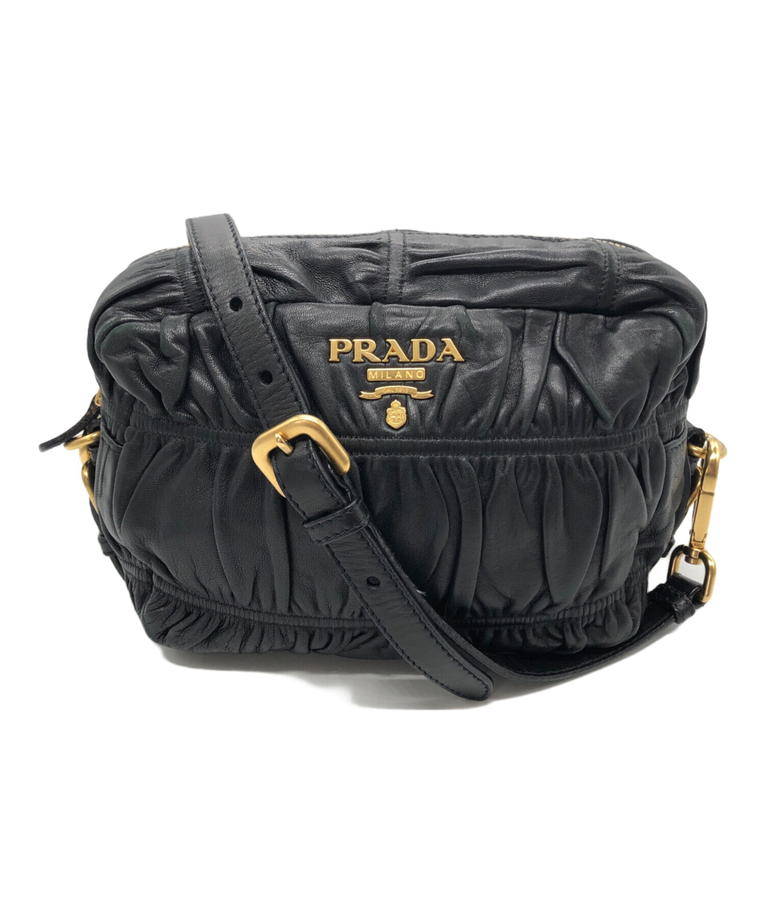 中古・古着通販】PRADA (プラダ) ナッパゴーフル ショルダーバッグ 
