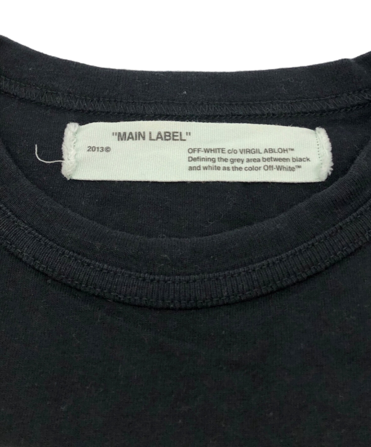 中古・古着通販】OFFWHITE (オフホワイト) プリントTシャツ ブラック 