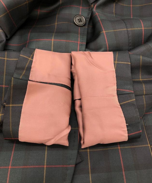 ポールスミス　未使用品　テーラードジャケット　チェック柄　赤×黒 中古・古着通販】Paul Smith (ポールスミス) E.THOMAS チェック