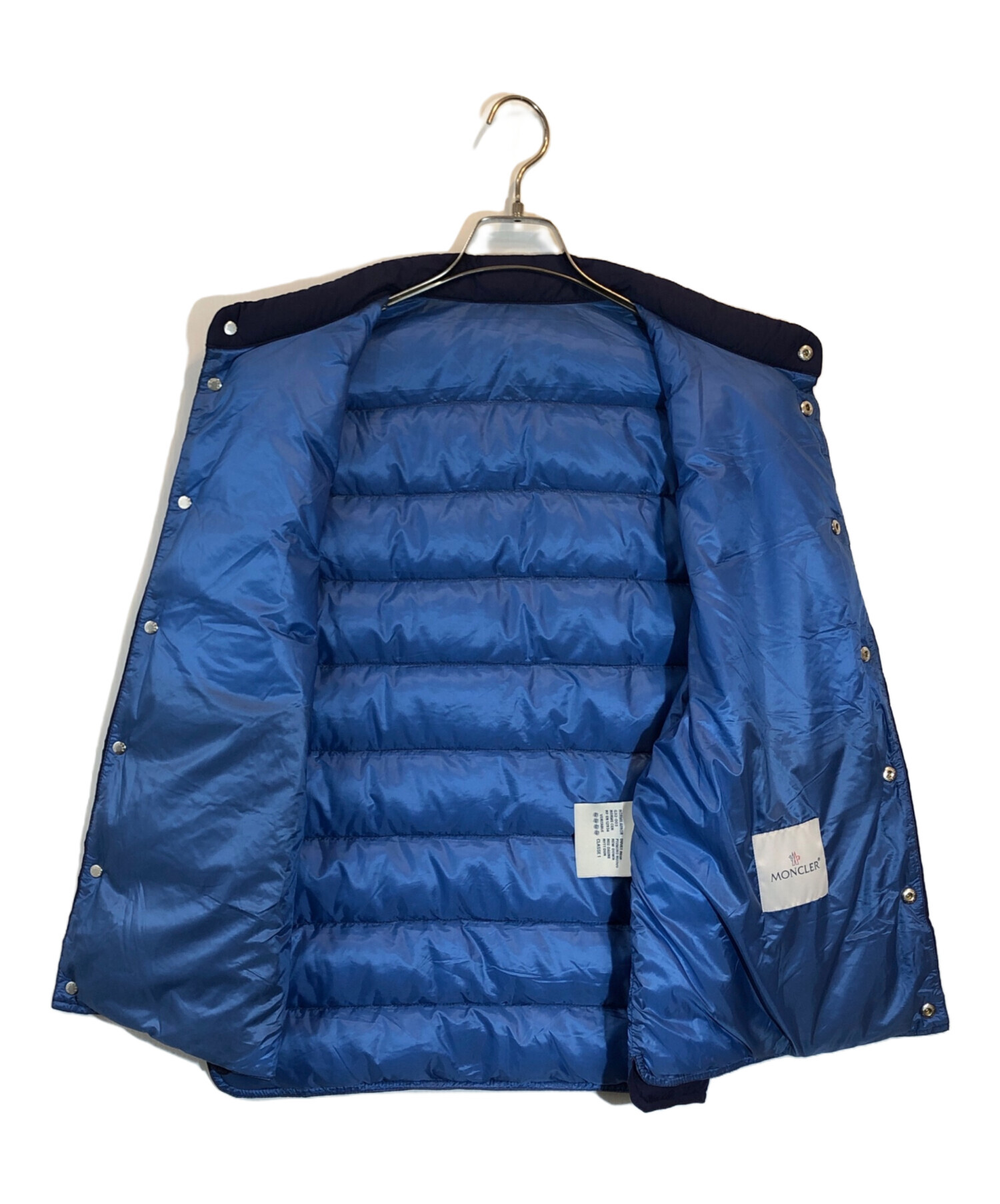 中古・古着通販】MONCLER (モンクレール) ダウンベスト ネイビー