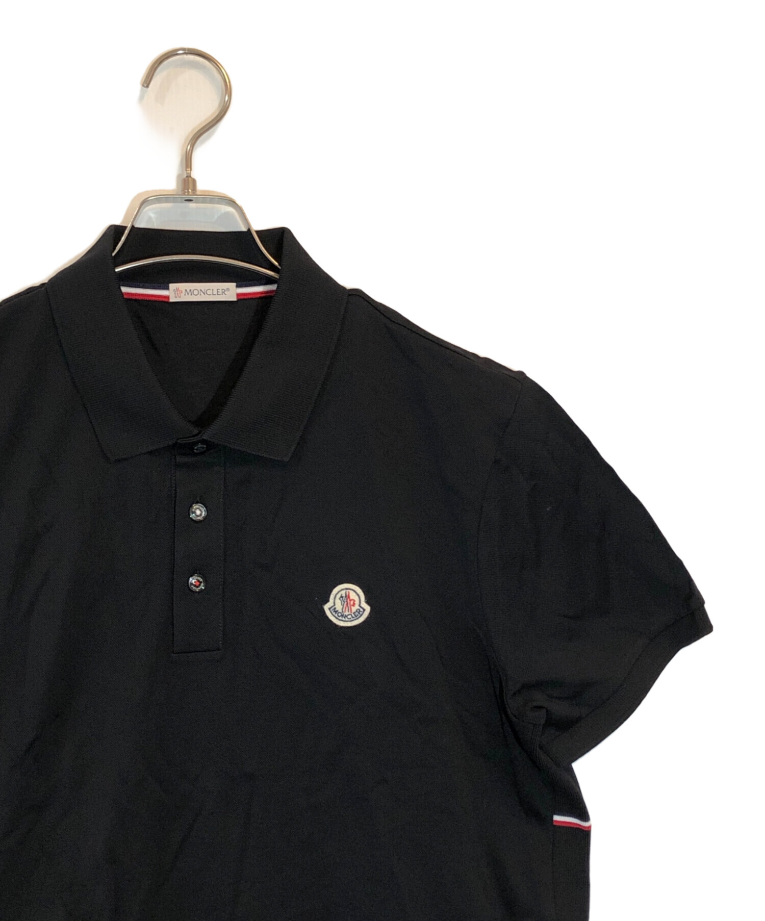 中古・古着通販】MONCLER (モンクレール) ポロシャツ ブラック サイズ