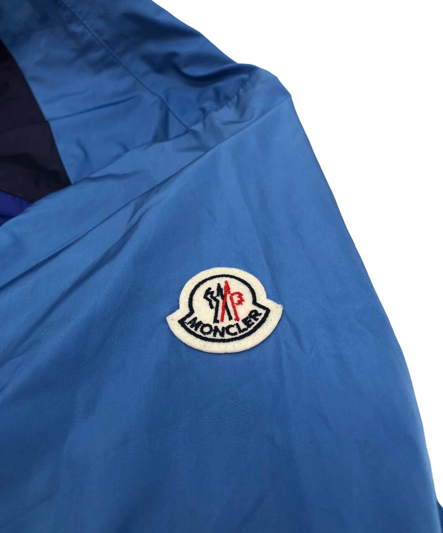 中古・古着通販】MONCLER (モンクレール) ナイロンジャケット ブルー 中古・古着通販】MONCLER (モンクレール) ナイロンジャケット ブルー