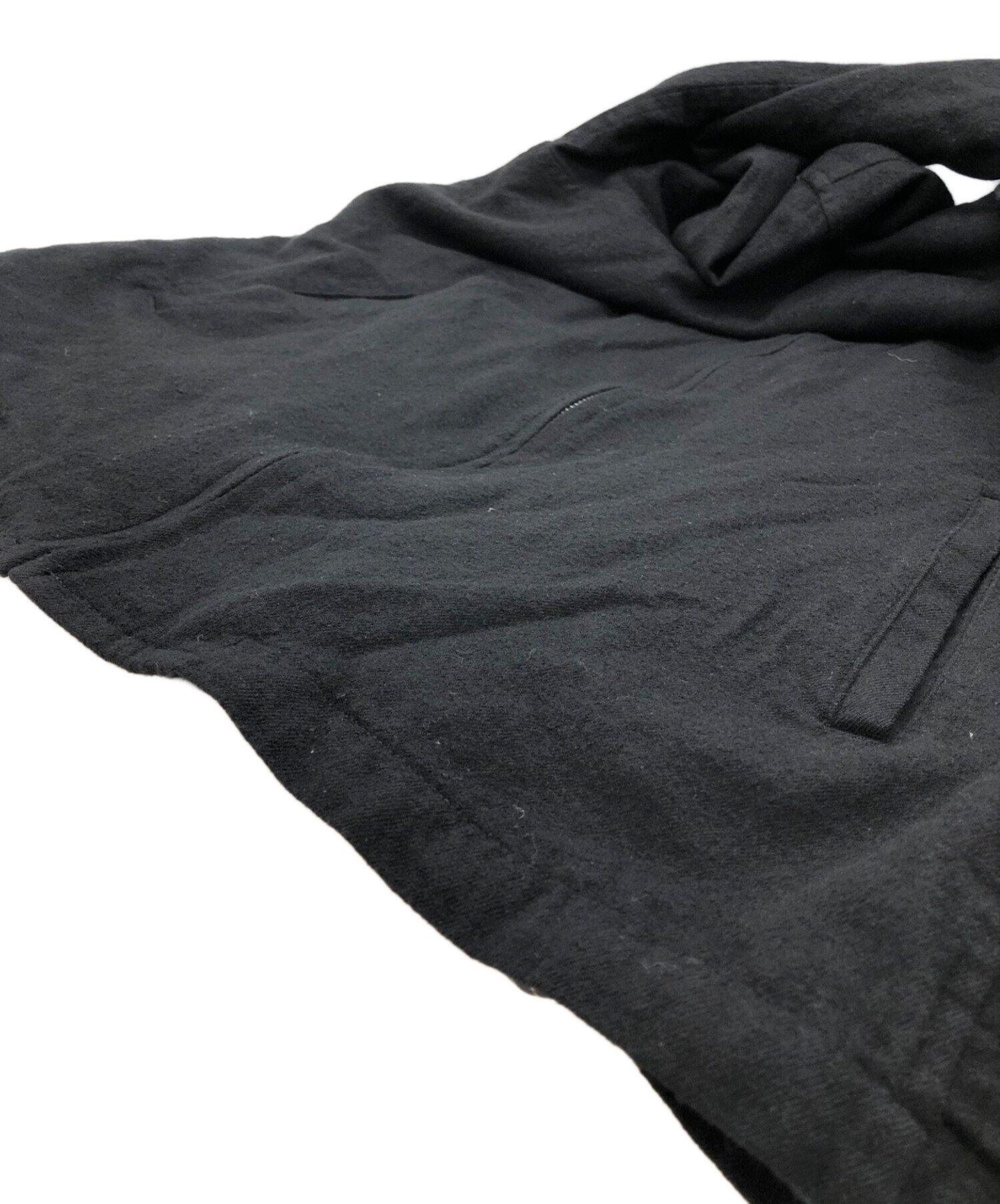 ジャケット・アウター KHOKI 24AW Washed wool coat Black 中古・古着通販】KHOKI (コッキ) Washed wool zip up jacket ブラック