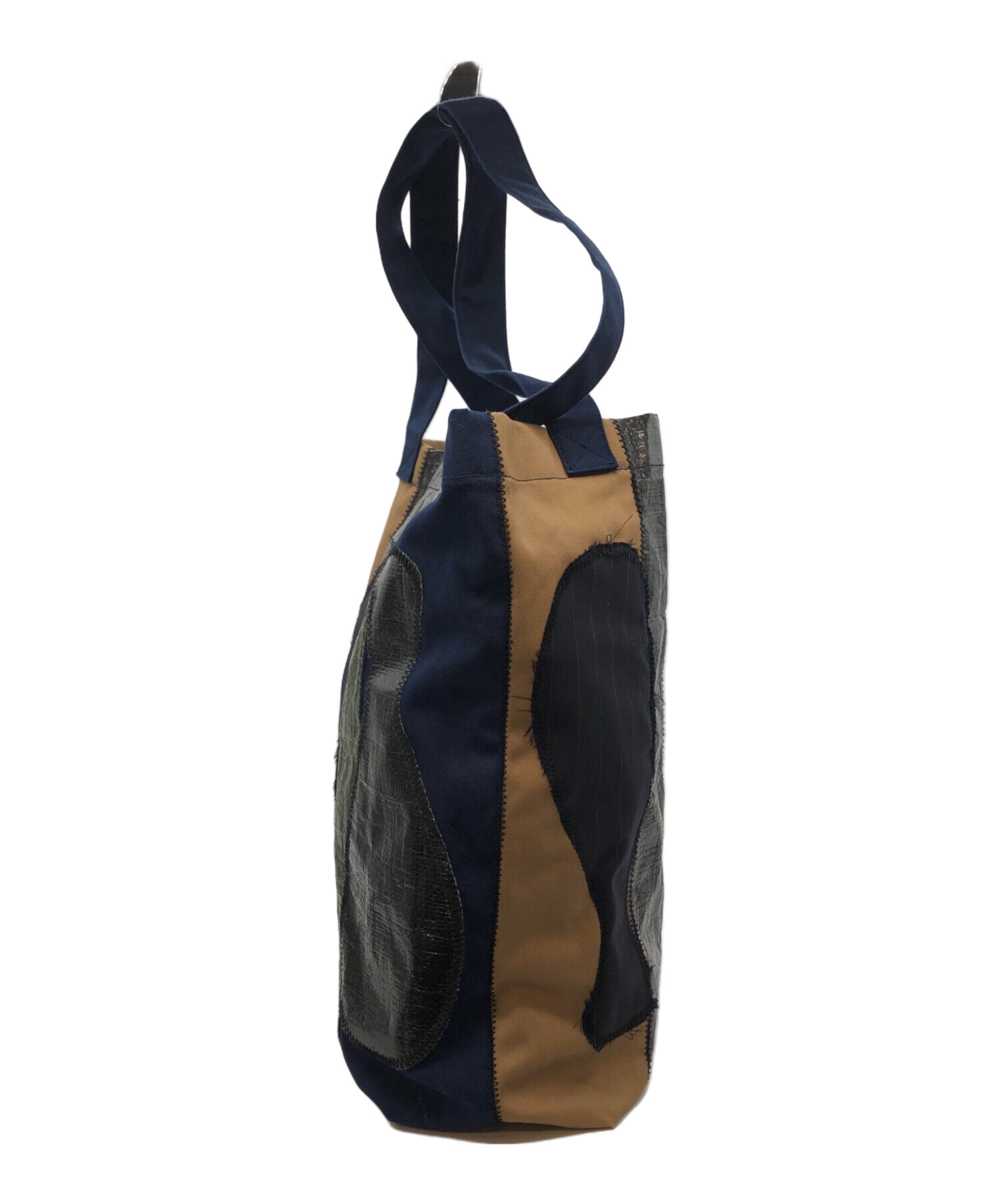 中古・古着通販】KHOKI (コッキ) Souvenir tote bag ネイビー×ブラウン