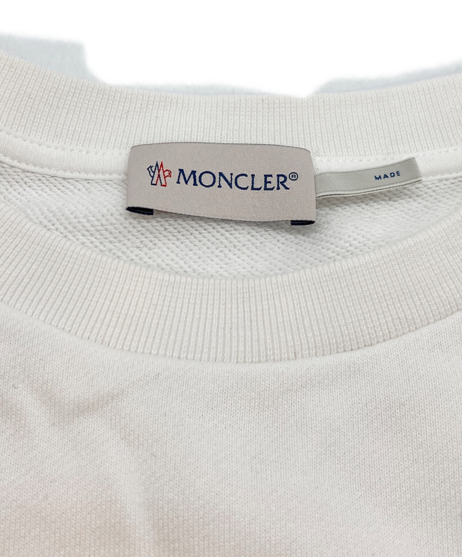 中古・古着通販】MONCLER (モンクレール) スウェット ホワイト サイズ 