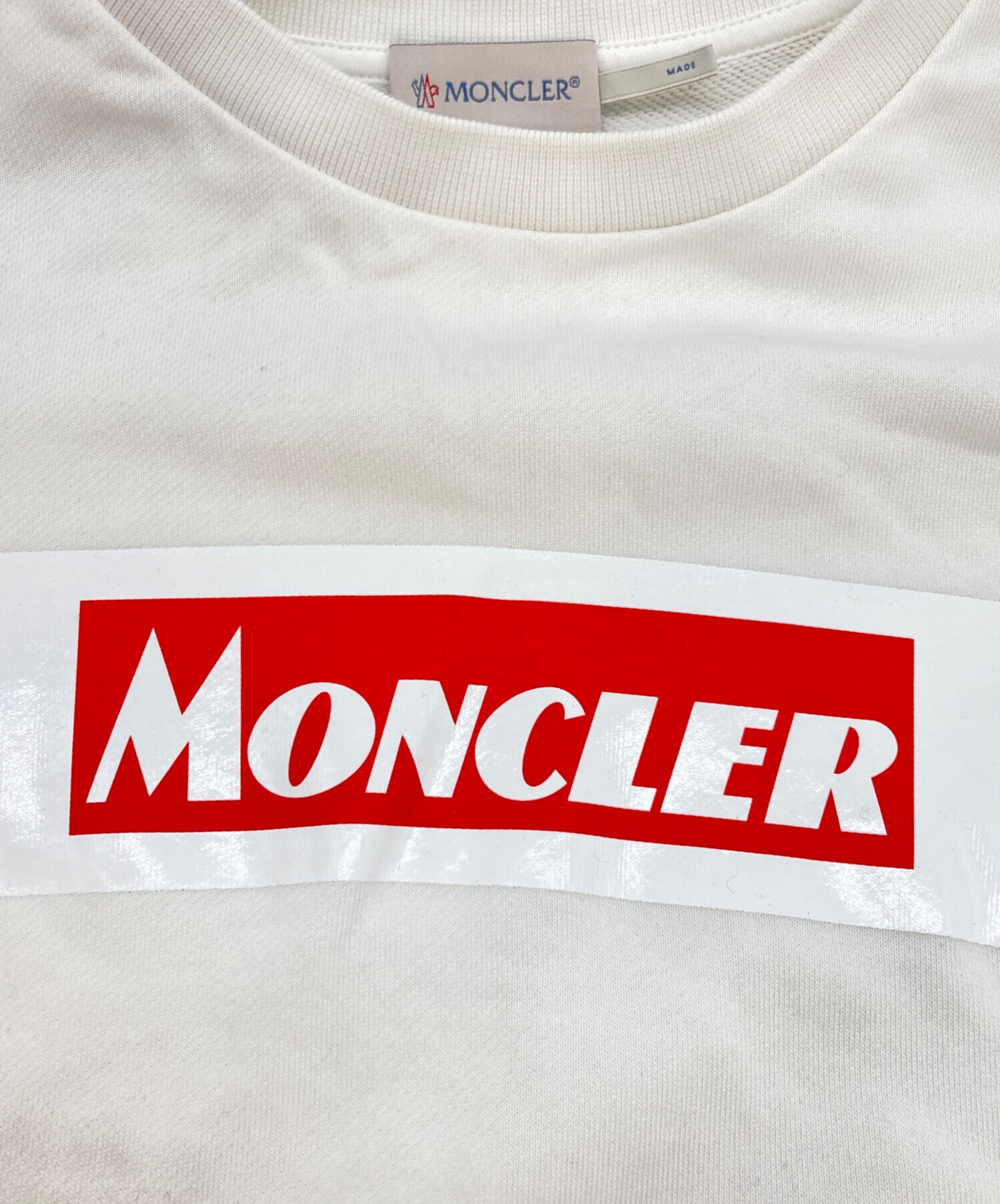 中古・古着通販】MONCLER (モンクレール) スウェット ホワイト サイズ 