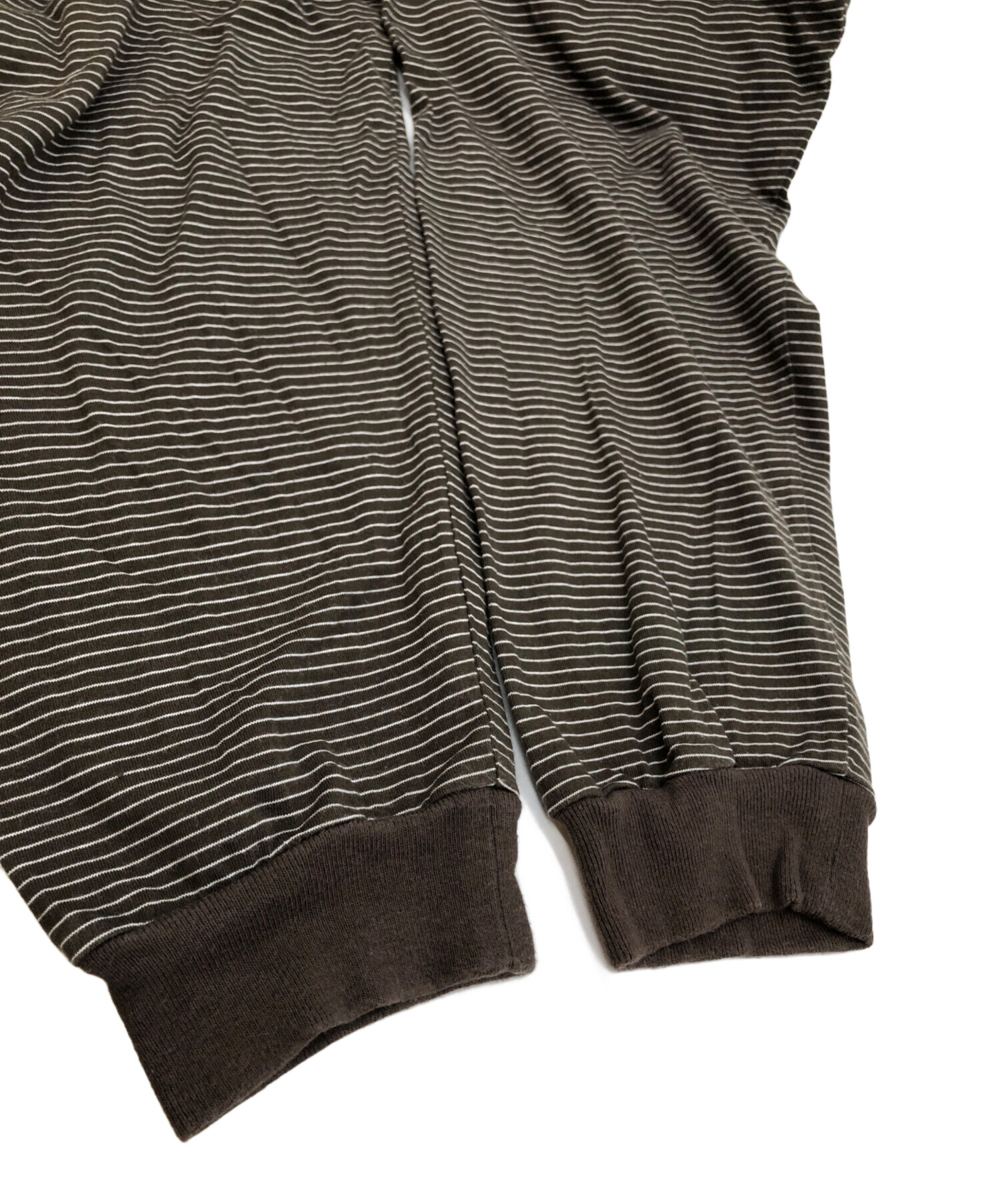 中古・古着通販】ENNOY (エンノイ) L/S BORDER T ブラウン サイズ:XL