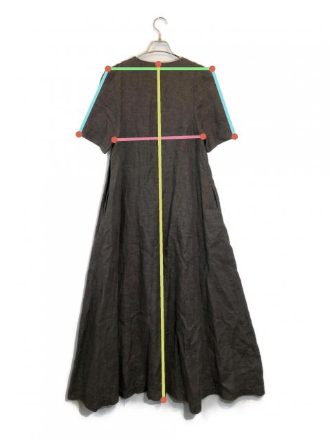 中古・古着通販】EBURE (エブール) スキッパーリネンワンピース