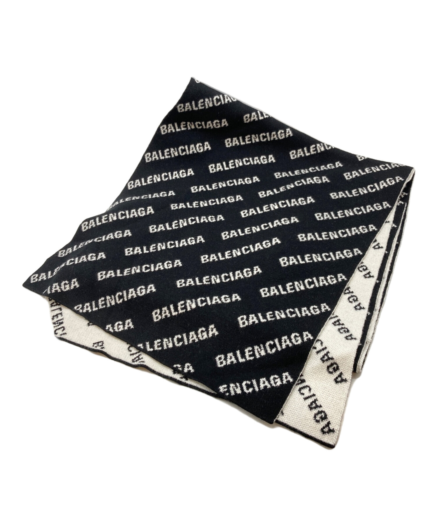 中古・古着通販】BALENCIAGA (バレンシアガ) ロゴ総柄マフラー