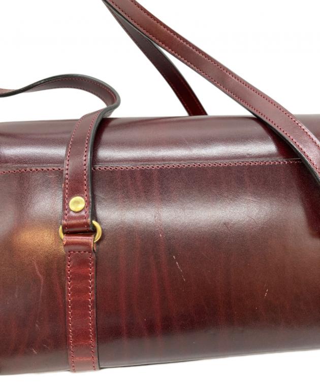 【山のよう大 】ITAGAKI ブラウン レザー ショルダーバッグ 中古・古着通販】ITAGAKI (イタガキ) レザーショルダーバッグ