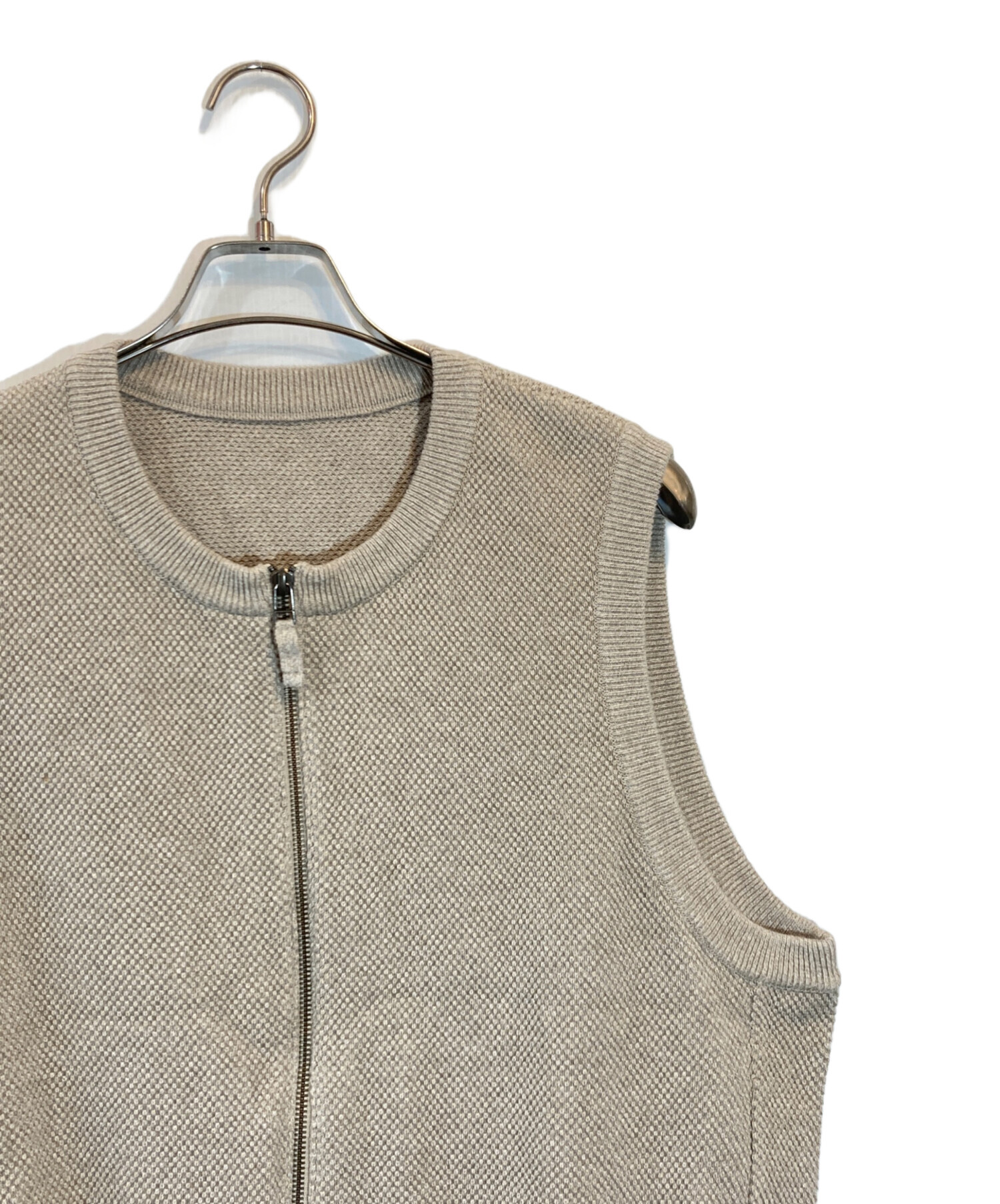 中古・古着通販】crepuscule (クレプスキュール) Moss Stitch Zip Vest 