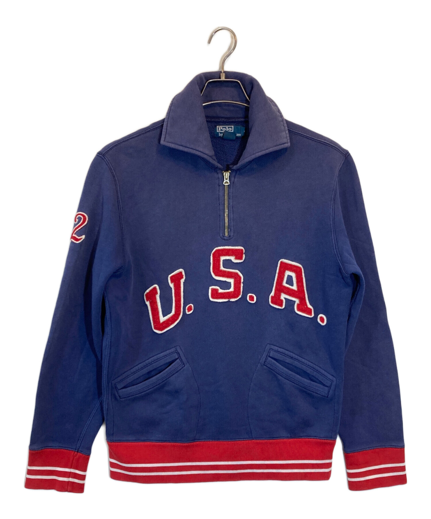 Ralph Lauren ハーフジップ スウェット ネイビー 90年代 Polo ポロ