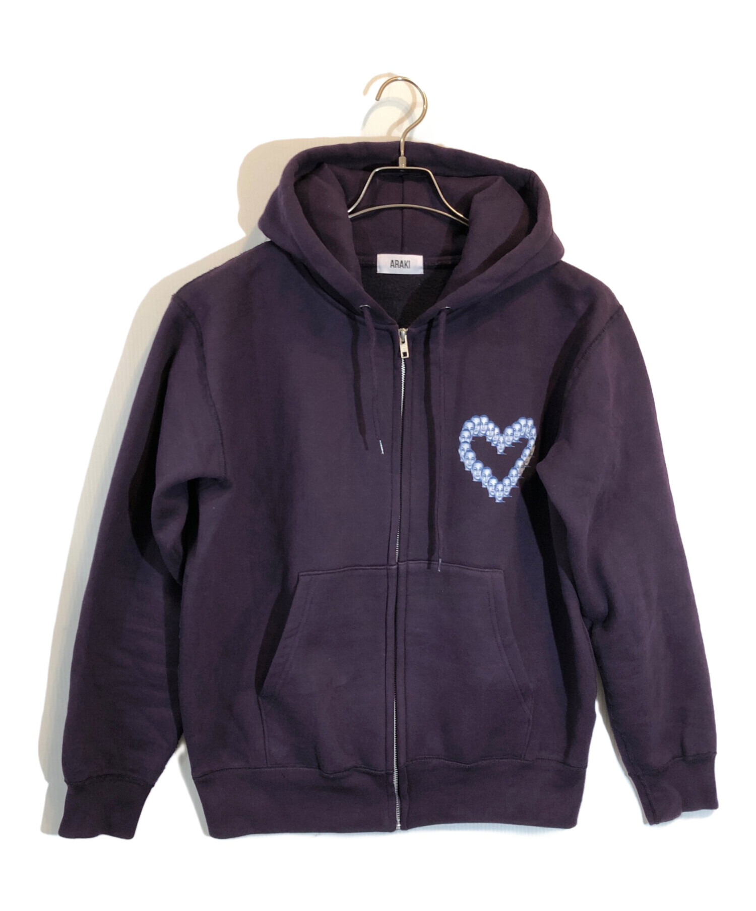 ARAKI ジップパーカー 中古・古着通販】ARAKI (アラキ) ジップパーカー パープル サイズ:下記