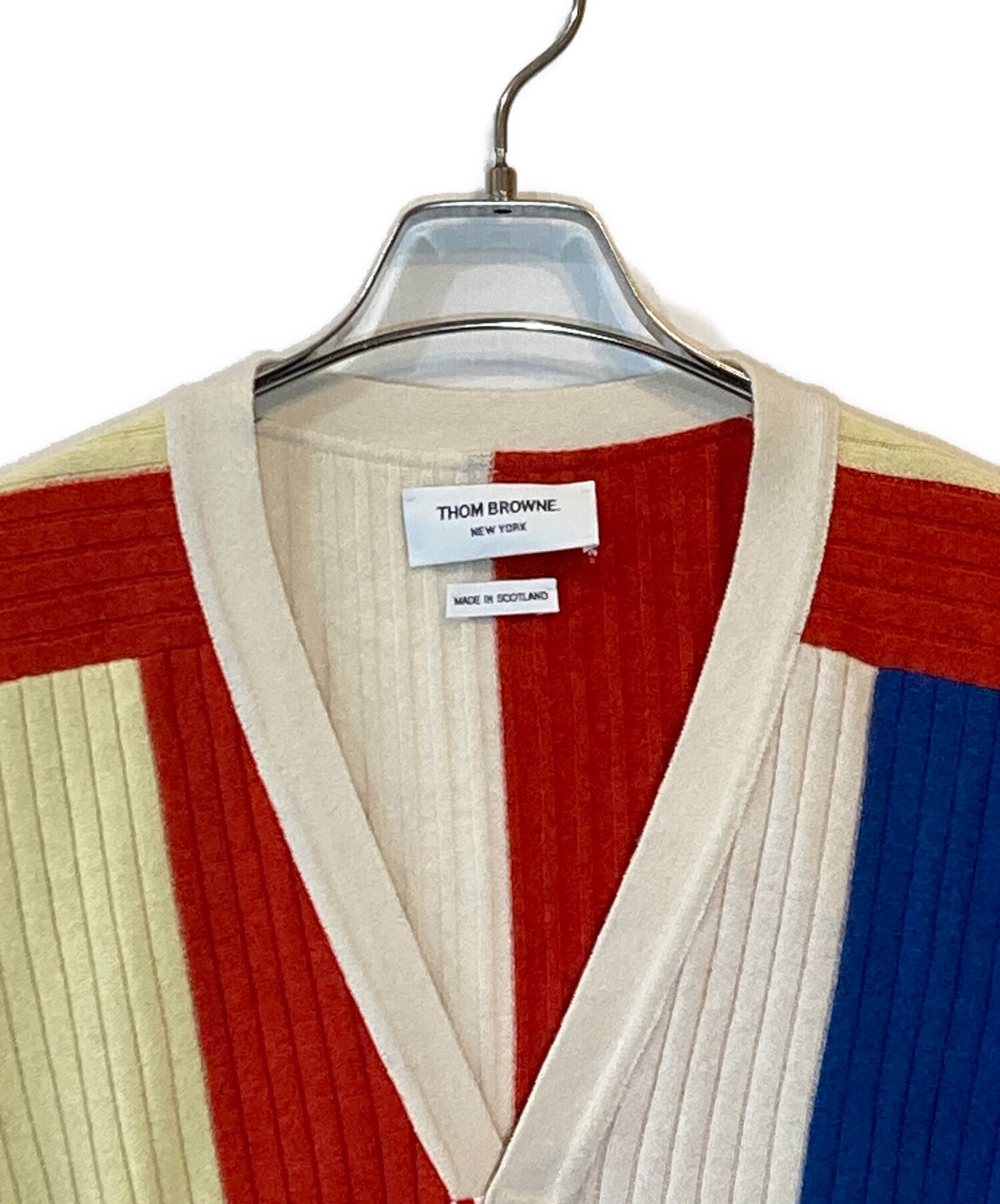 トムブラウンカシミヤカーディガン　レッド 中古・古着通販】Thom Browne (トムブラウン) カシミヤカーディガン
