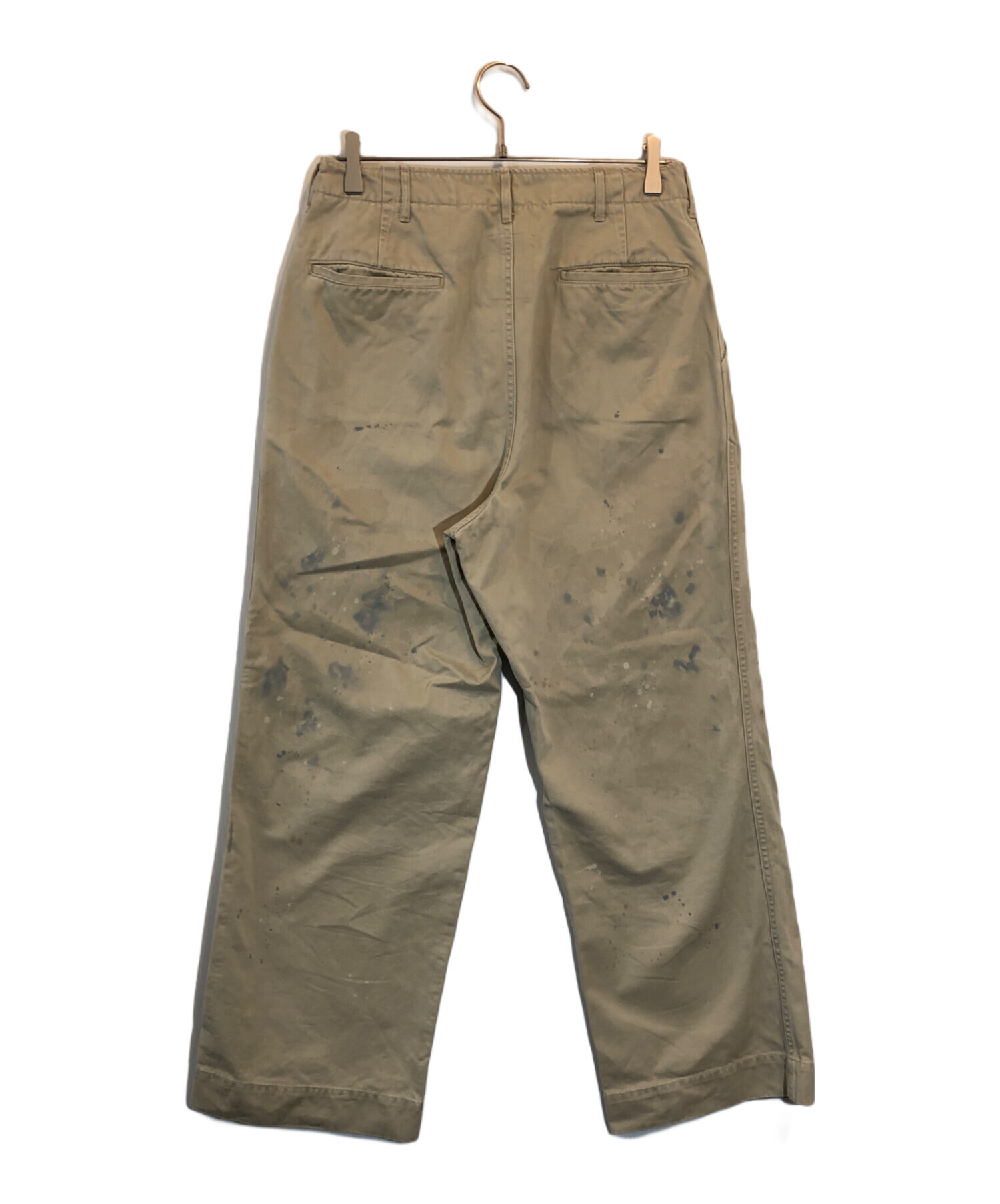 中古・古着通販】BOWWOW (バウワウ) ペンキ加工チノパン カーキ サイズ