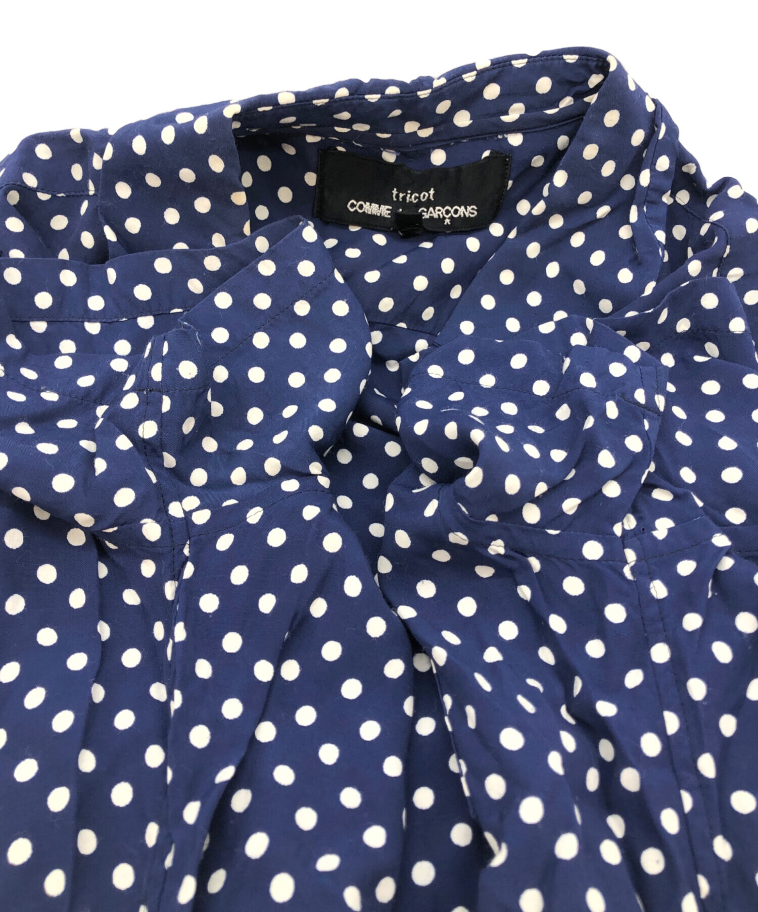 tricot COMMEdesGARCONSトリココムデギャルソンドットブラウス 中古・古着通販】tricot COMME des GARCONS (トリココムデギャルソン