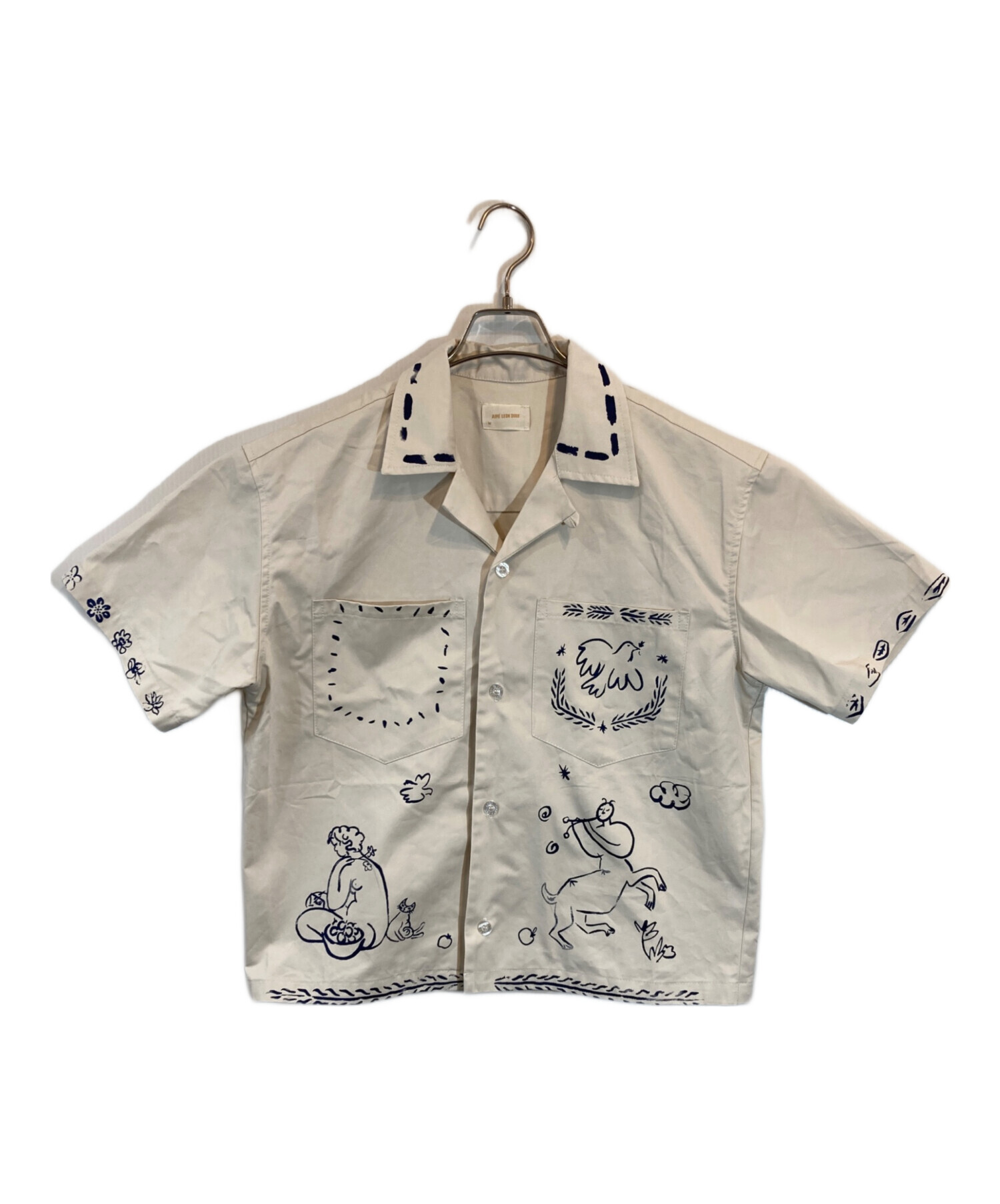 AIMÉ LEON DORE 半袖シャツ ホワイト/ブラック 中古・古着通販】Aime Leon Dore (エメ レオン ドレ) 半袖シャツ