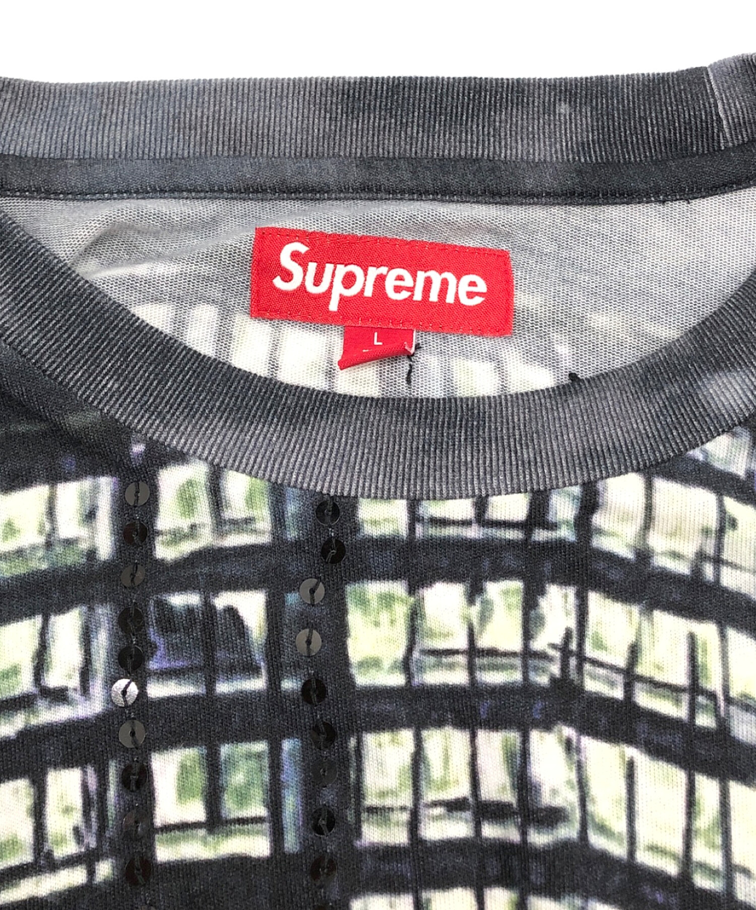 中古・古着通販】SUPREME (シュプリーム) SKYLINE SEQUIN L/S TOP