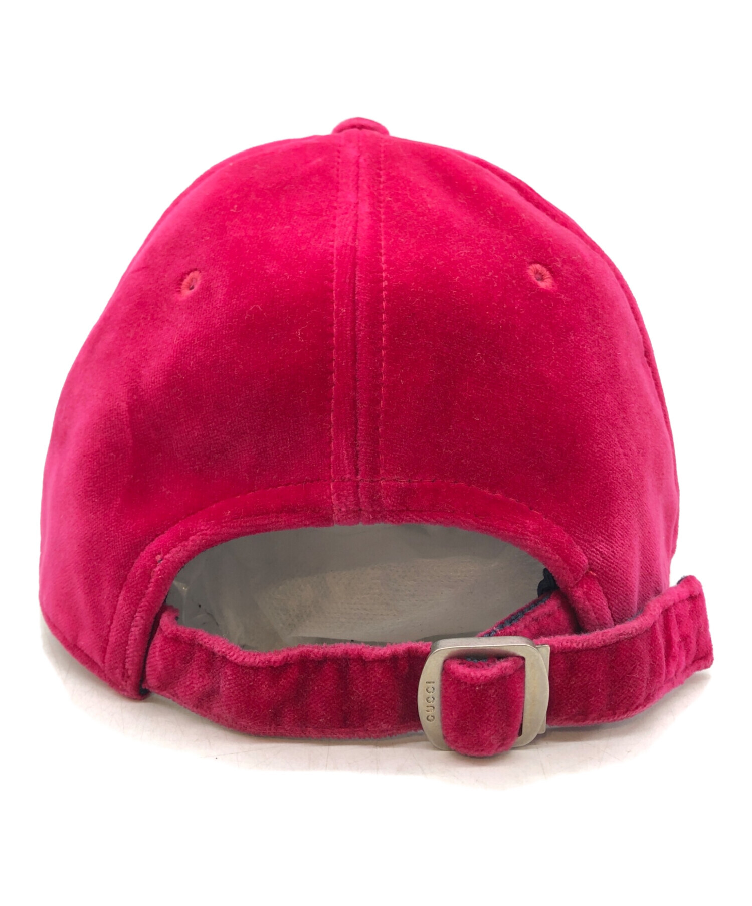 GUCCI ニューエラ　ヤンキース　キャップ　赤　ピンク 中古・古着通販】GUCCI (グッチ) MLB (エムエルビー) ベロアヤンキース