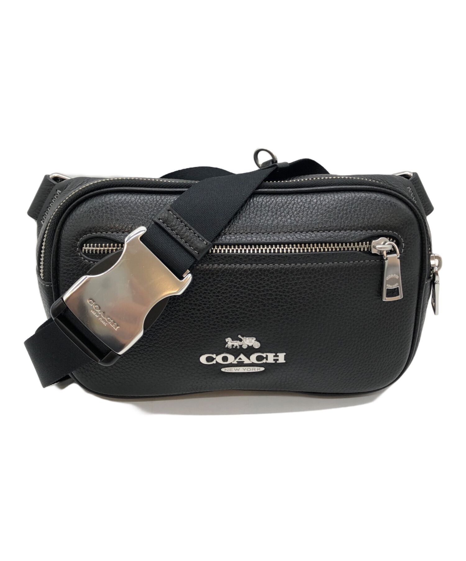 中古・古着通販】COACH (コーチ) エリアス ベルト バッグ ブラック