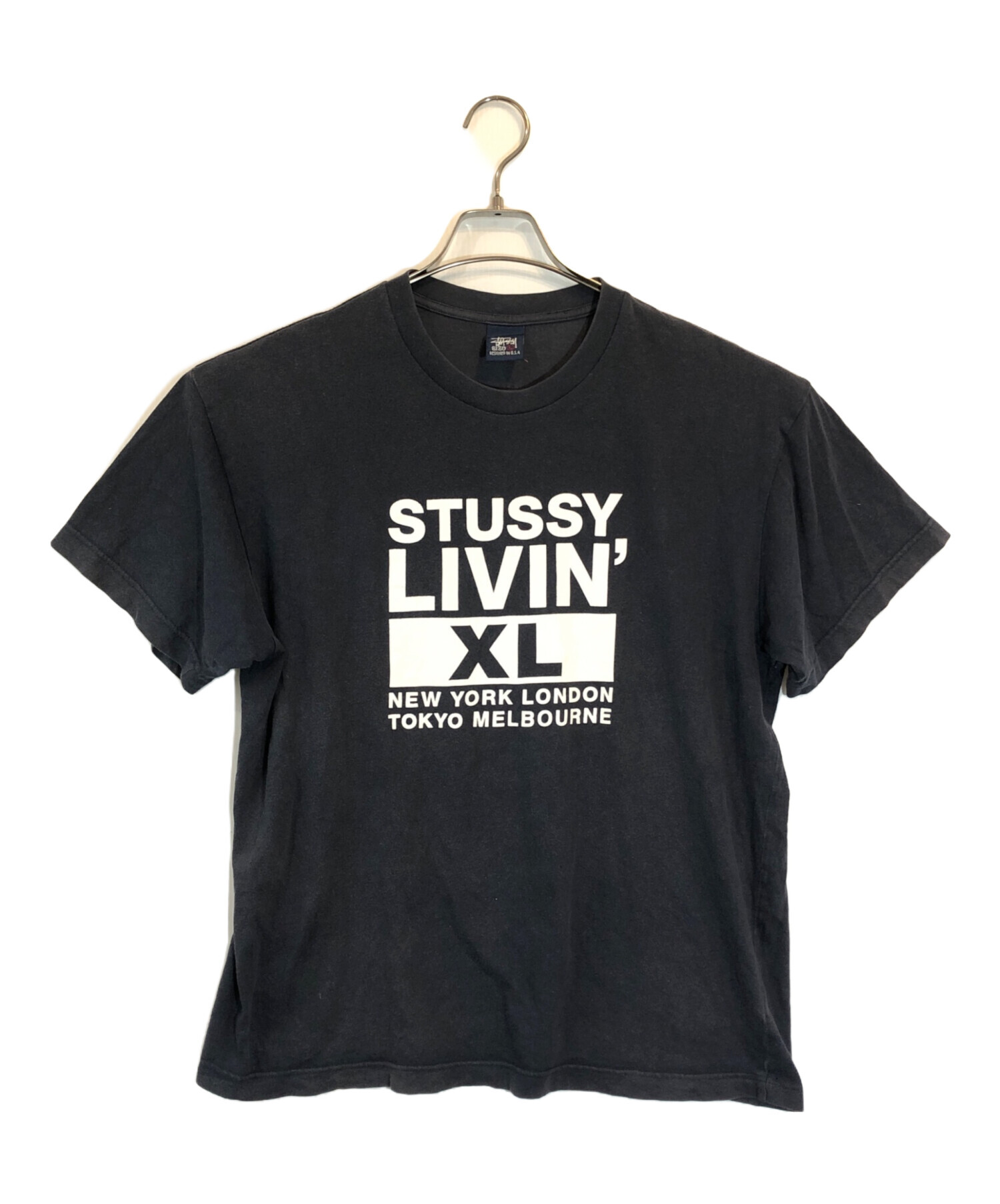 中古・古着通販】stussy (ステューシー) Livin TEE ブラック サイズ 