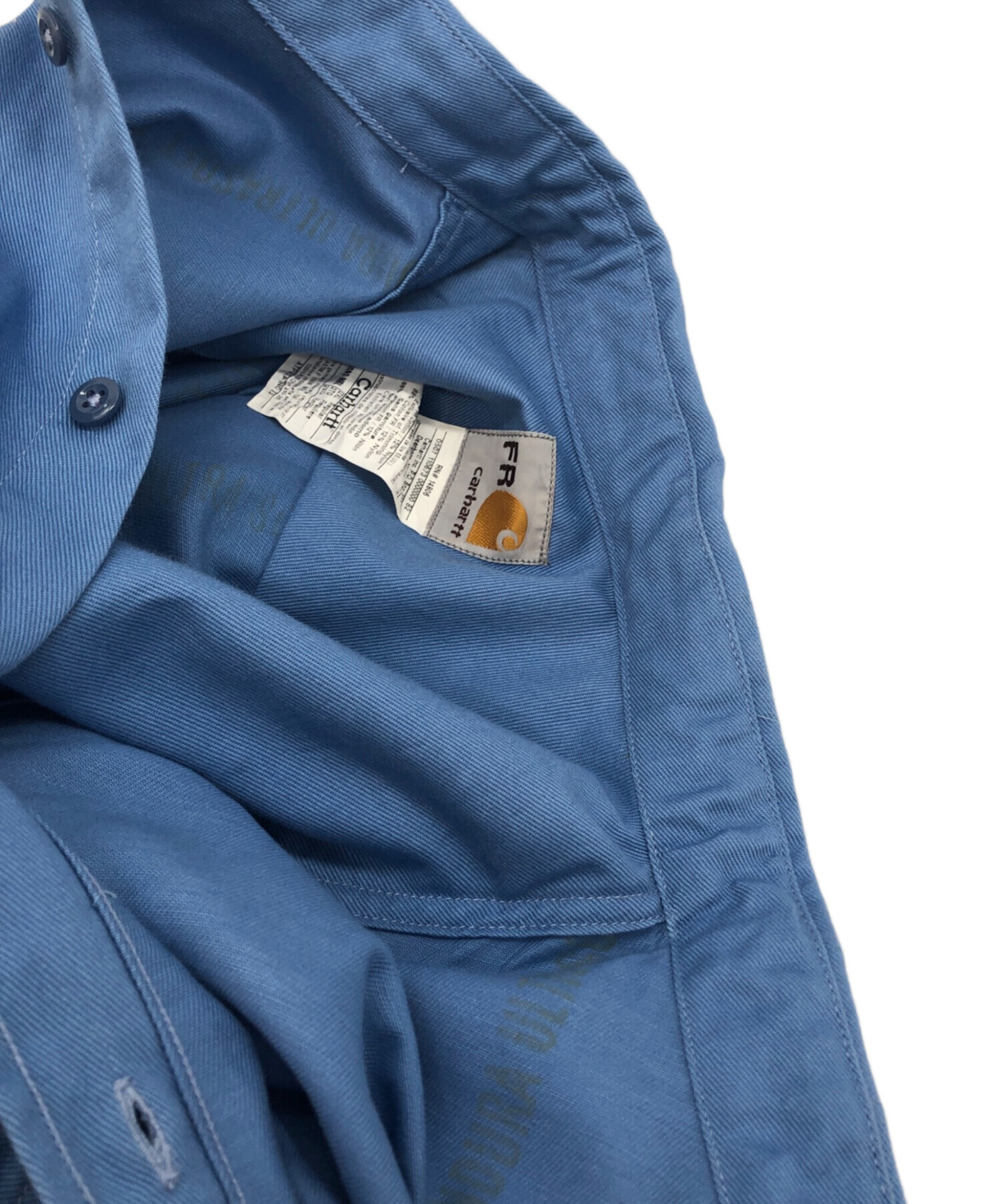 中古・古着通販】CarHartt (カーハート) 企業ロゴワークシャツ ブルー