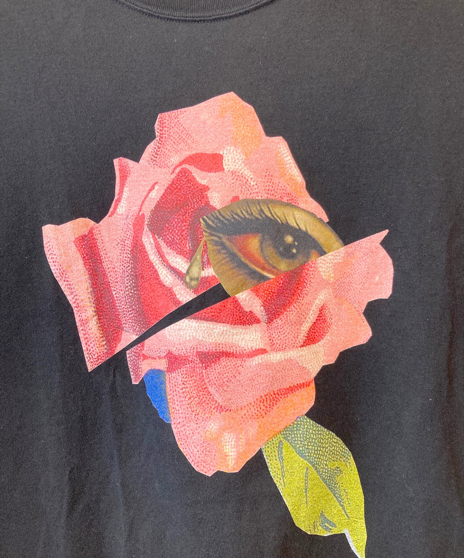 UNDERCOVER アンダーカバー カットソー 23SS UC1C1894 WOMENS ROSE/EYE コットン ロング Tシャツ ブラック系 2【極上美品】【中古】 中古・古着通販】UNDERCOVER (アンダーカバー) WOMENS ROSE/EYE