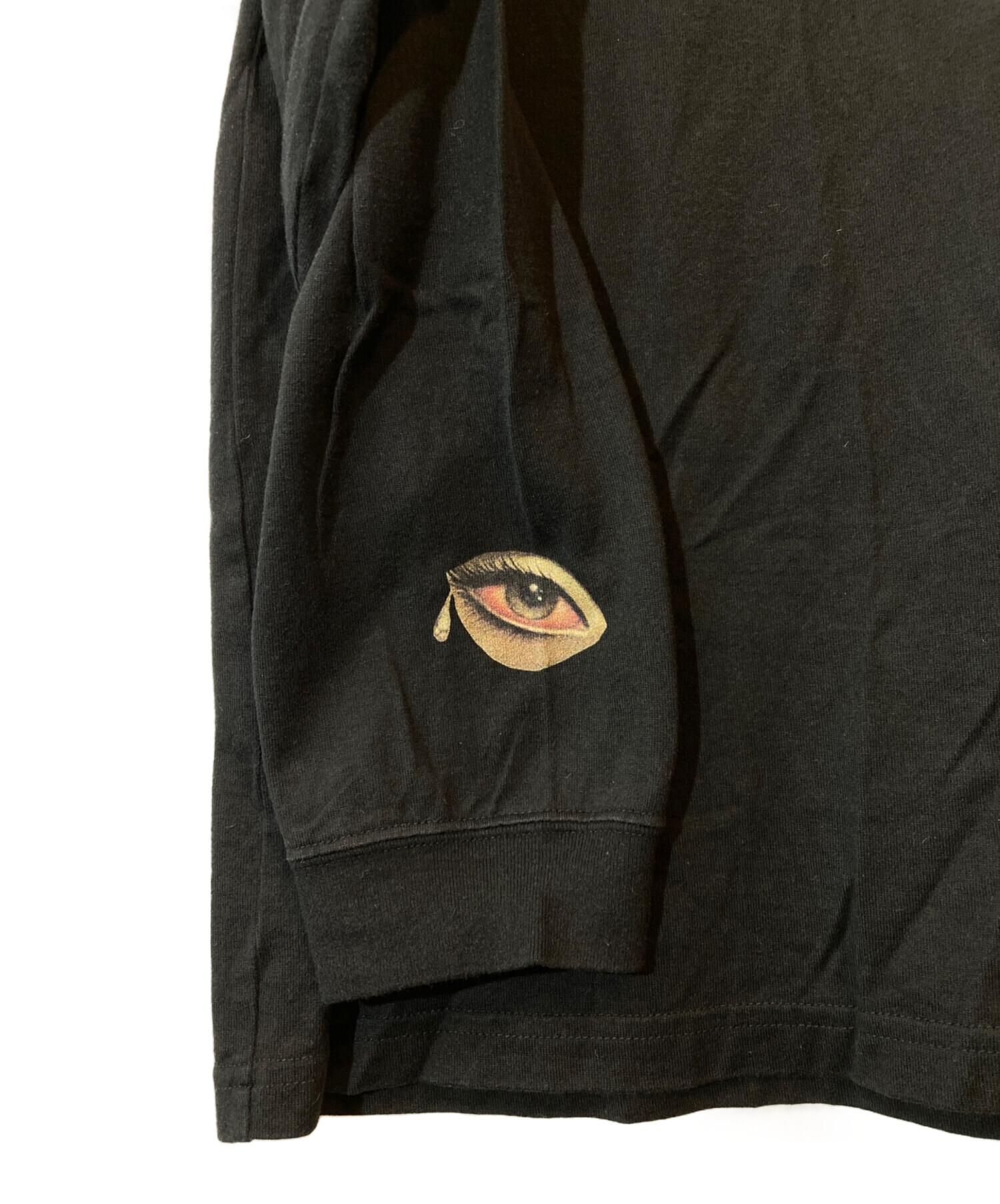 UNDERCOVER アンダーカバー カットソー 23SS UC1C1894 WOMENS ROSE/EYE コットン ロング Tシャツ ブラック系 2【極上美品】【中古】 中古・古着通販】UNDERCOVER (アンダーカバー) WOMENS ROSE/EYE